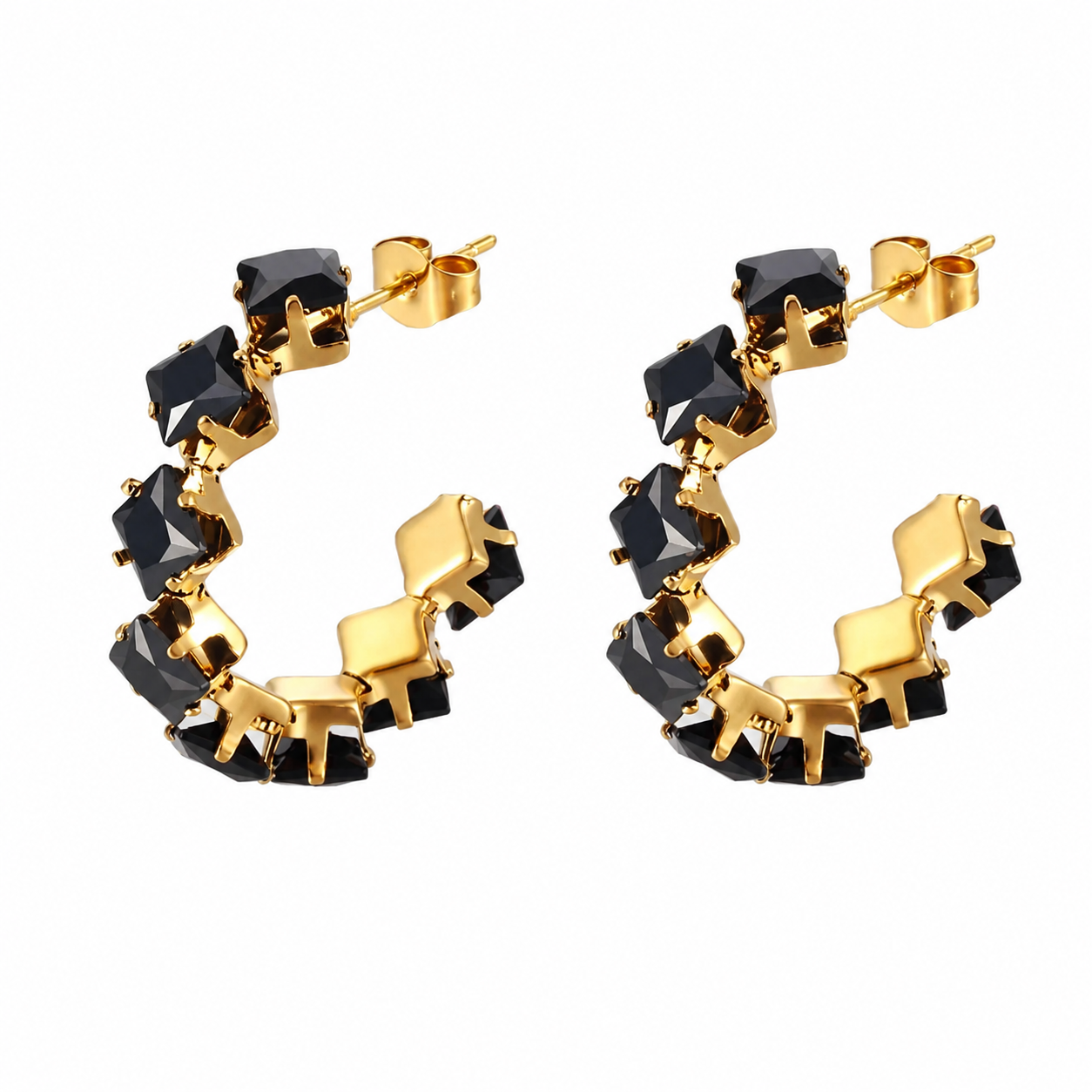 Castel & Co - Freya Hoops - Black
