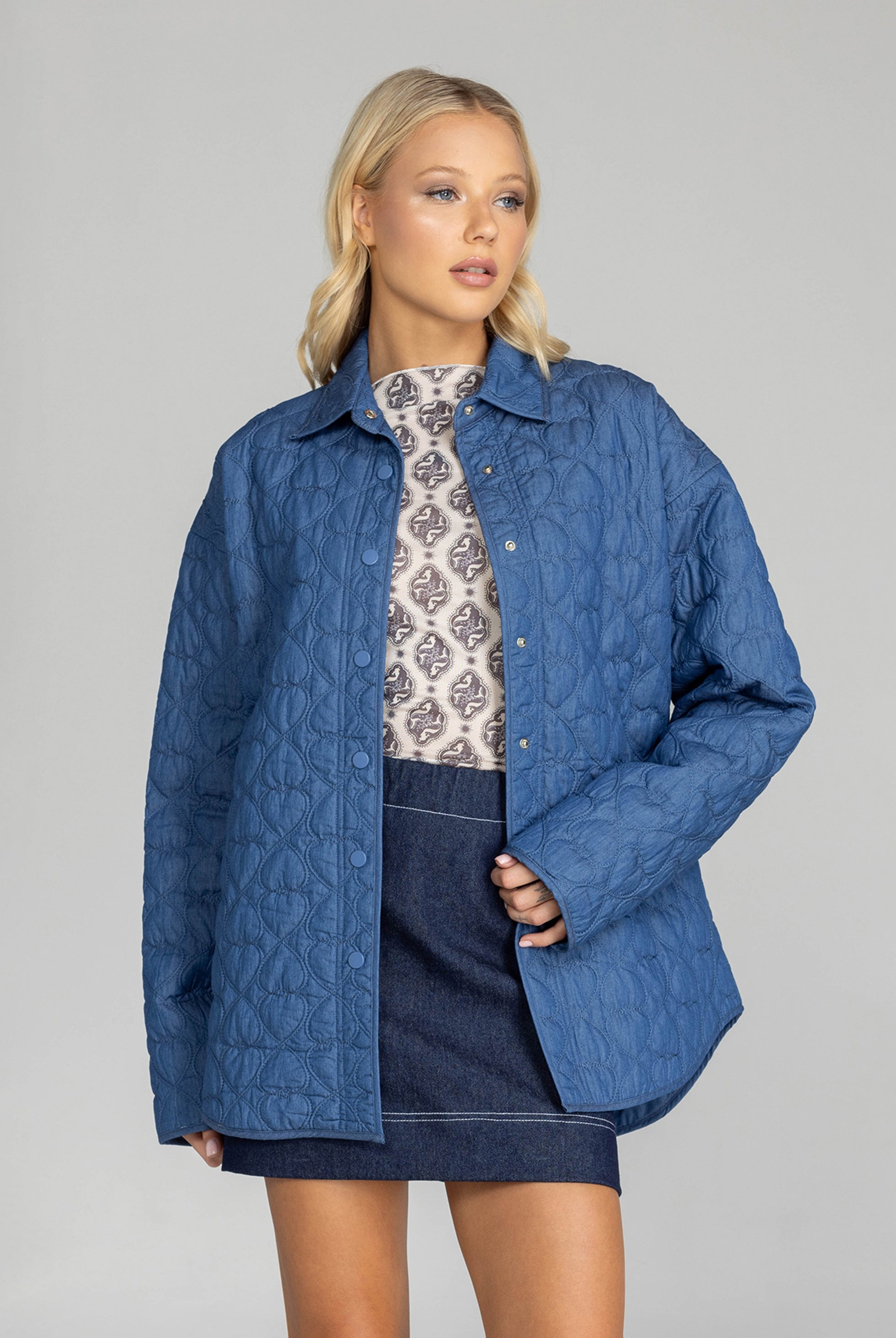 Frozen Embrace Jacket - Denim Blue