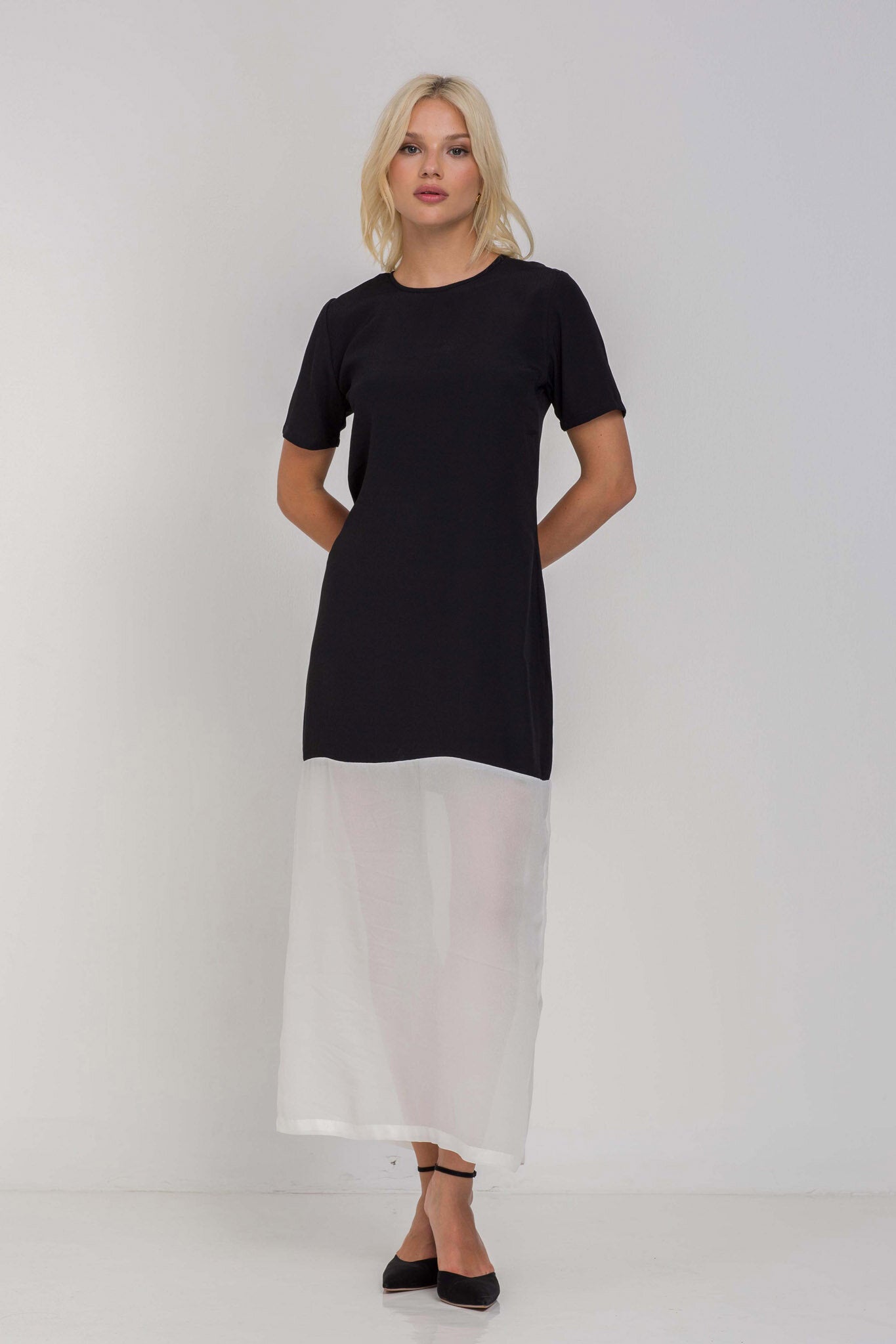 Fused Hearts Dress - Black / Ivory