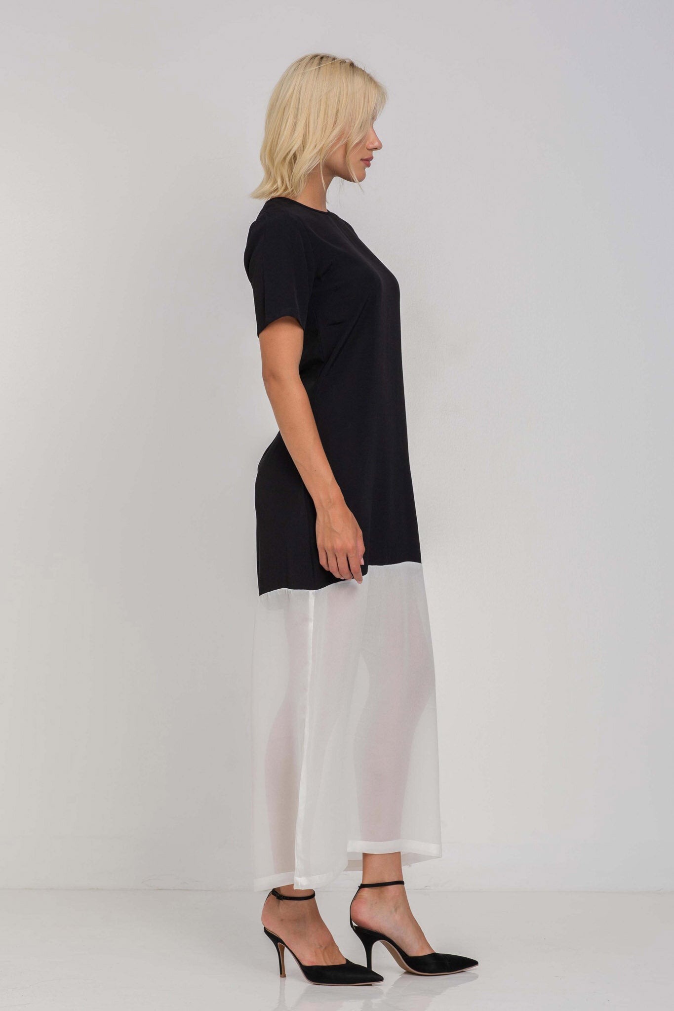 Fused Hearts Dress - Black / Ivory