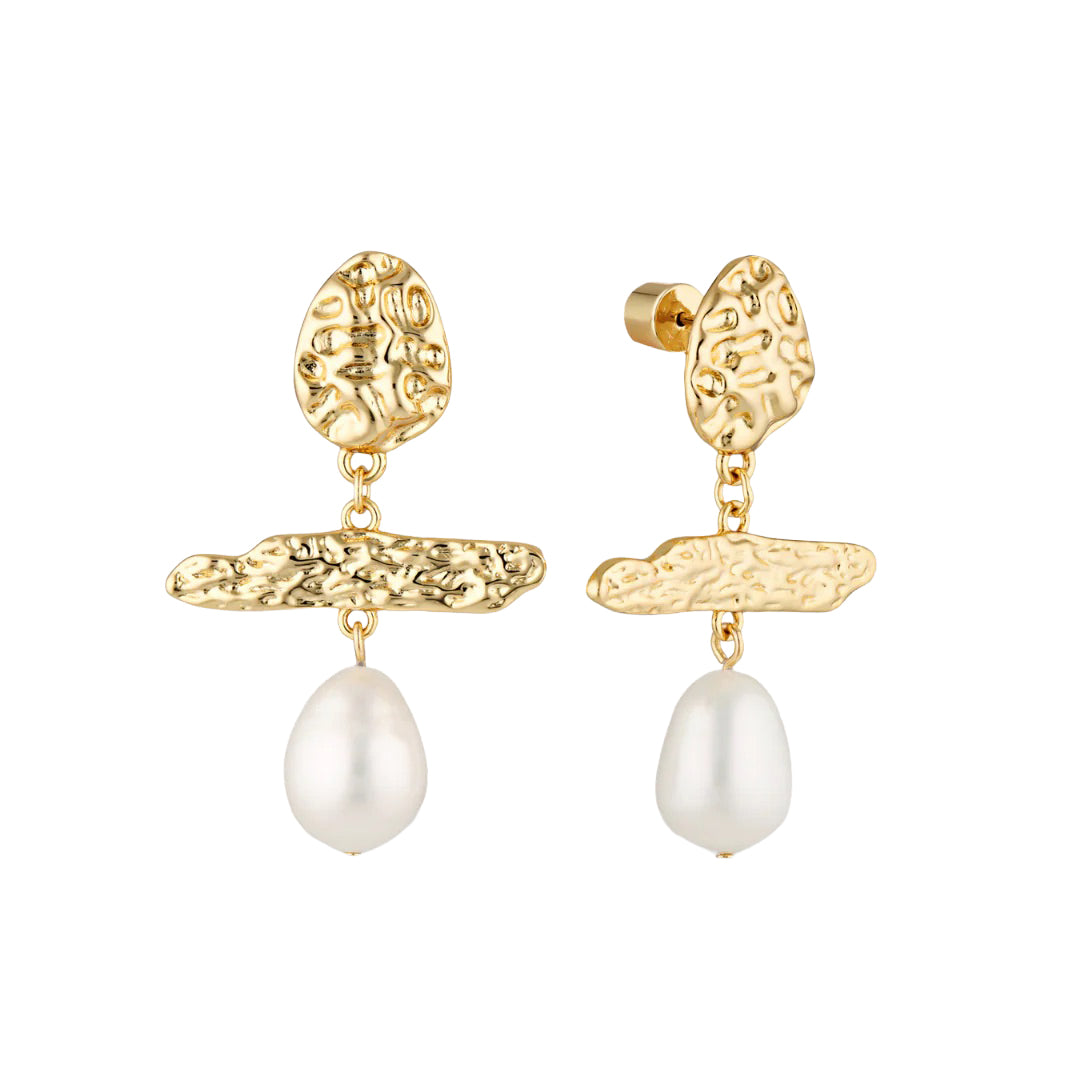 GIMME - Capri Pearl Earrings - Gold