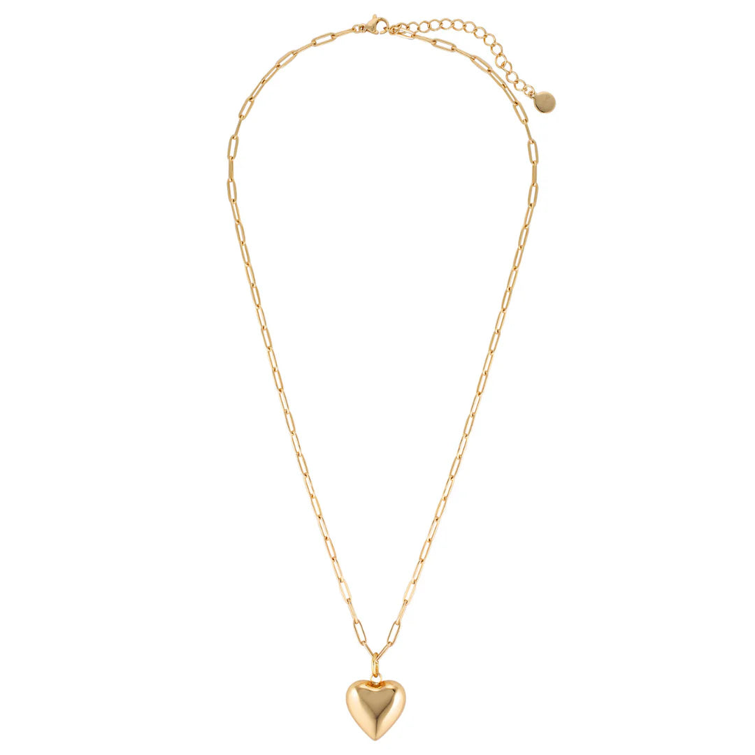 GIMME - Ella Puffy Heart Necklace - Gold