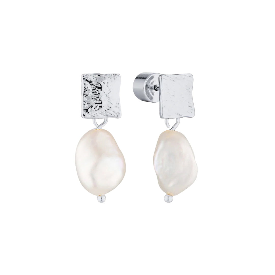 GIMME - Florence Pearl Drop Earrings - Silver