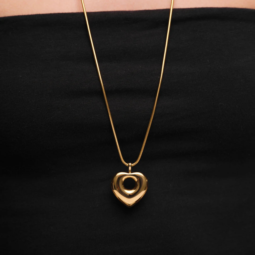 GIMME - Lisa Puffy Heart Necklace - Gold
