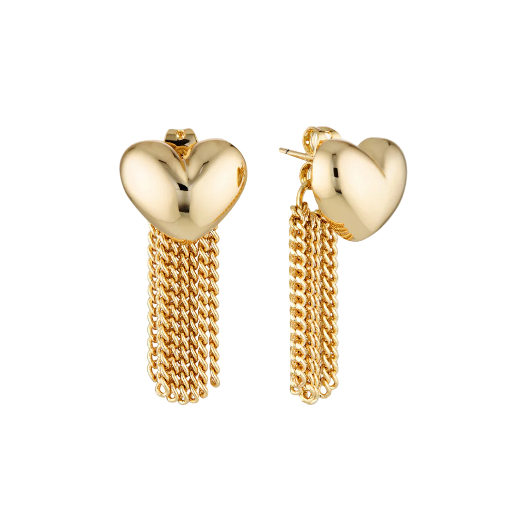 GIMME - Paris Puffed Heart Earrings - Gold