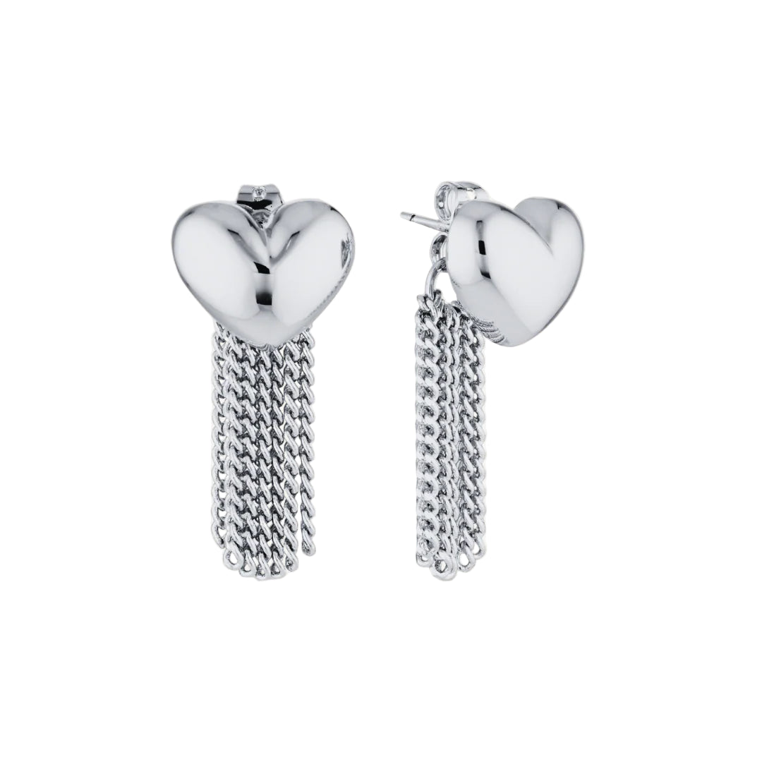 GIMME - Paris Puffed Heart Earrings - Silver