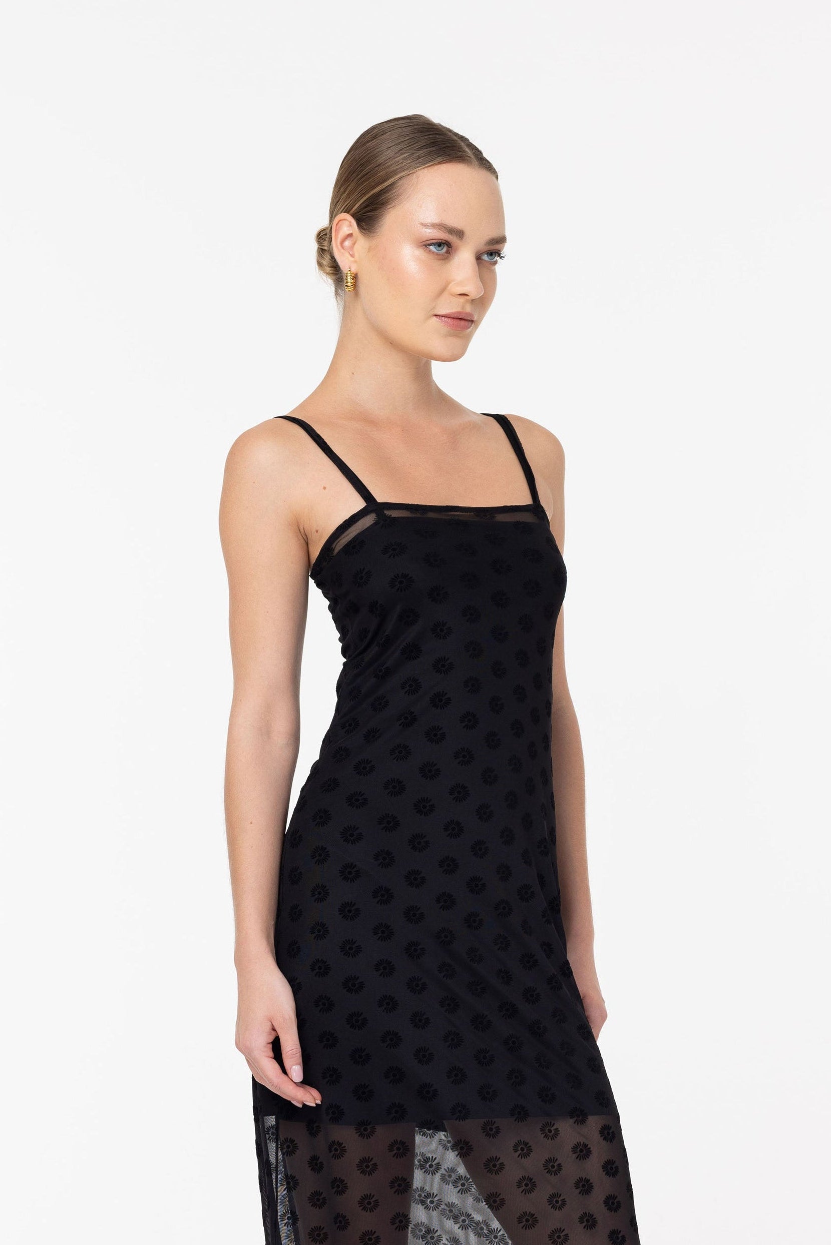 Gigi Bandeau Dress - Black Daisy - PRE-ORDER