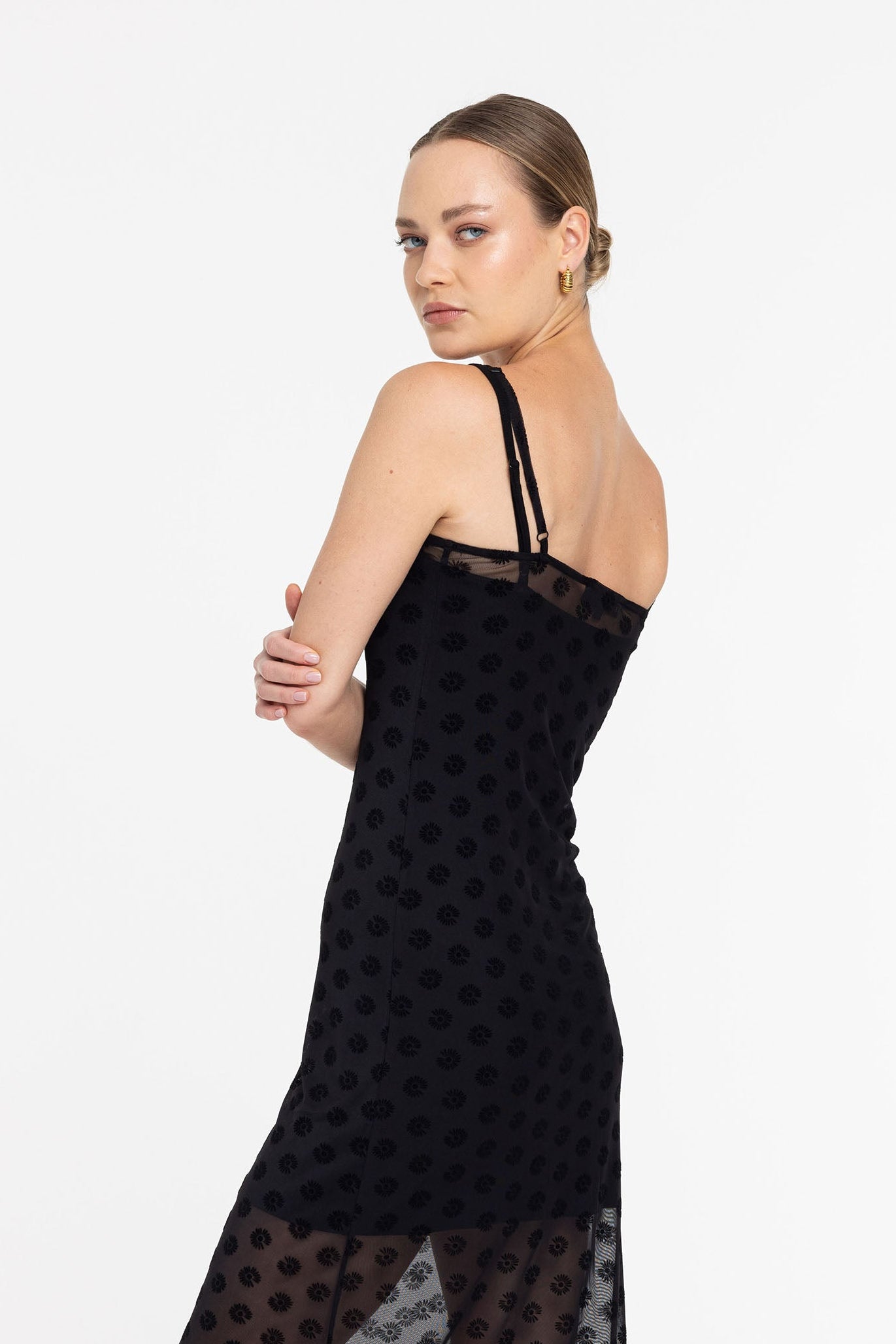 Gigi Bandeau Dress - Black Daisy - PRE-ORDER