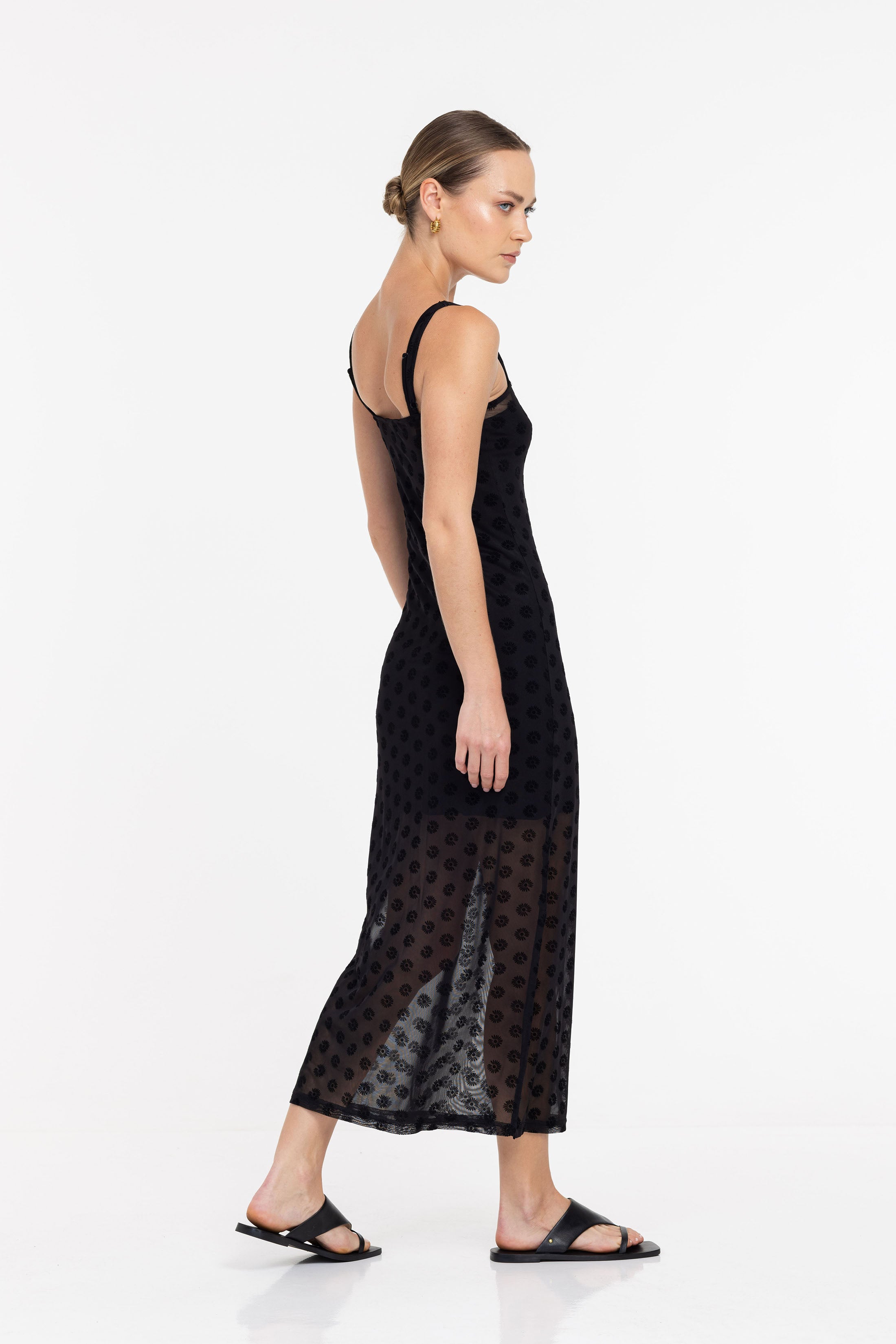 Gigi Bandeau Dress - Black Daisy - PRE-ORDER