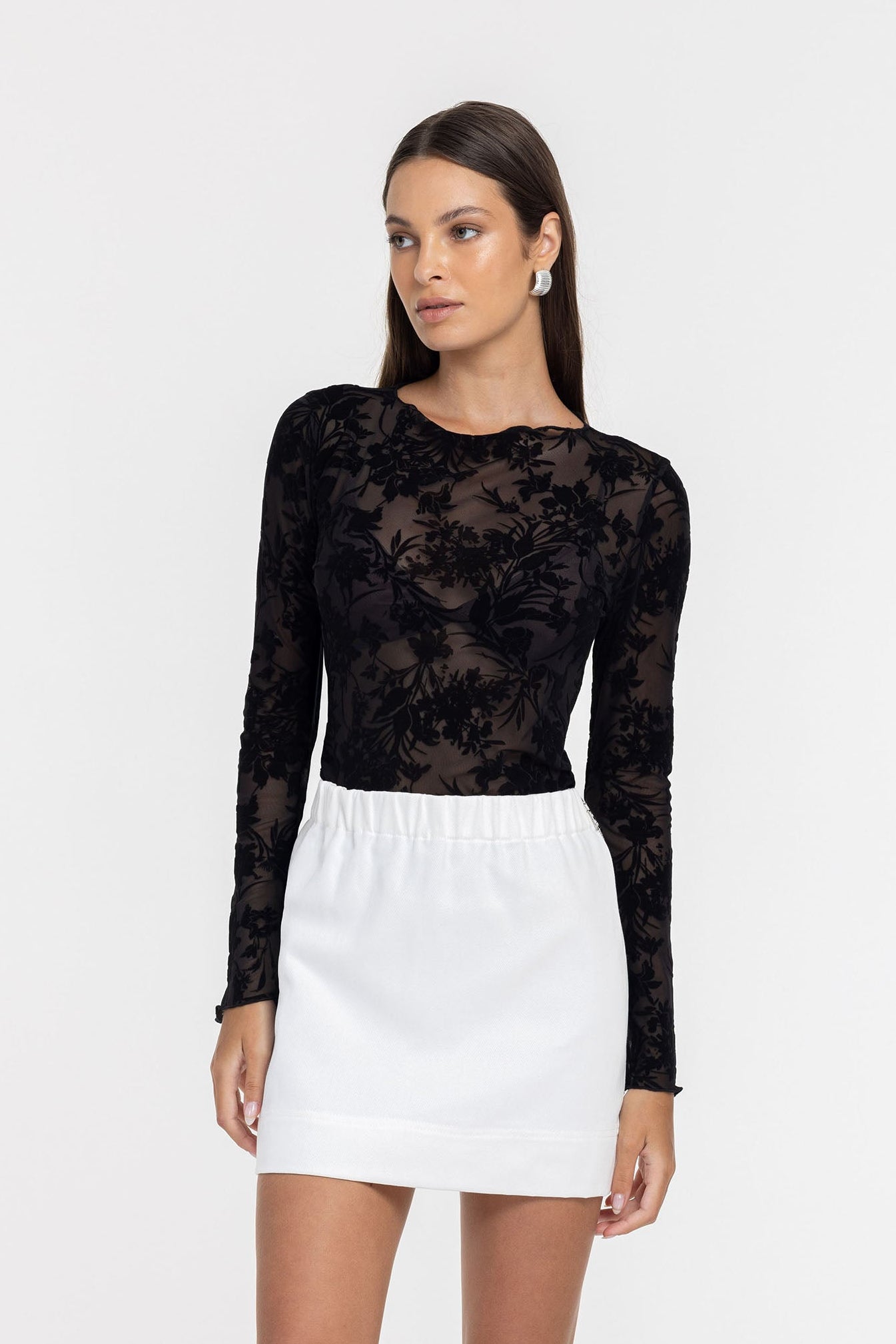 Gigi Top - Black Floral