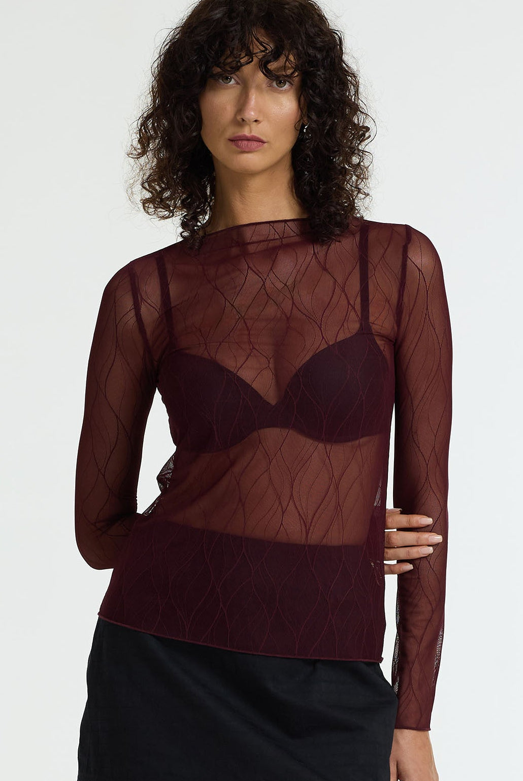 PRE-ORDER Gigi Top - Burgundy Veil