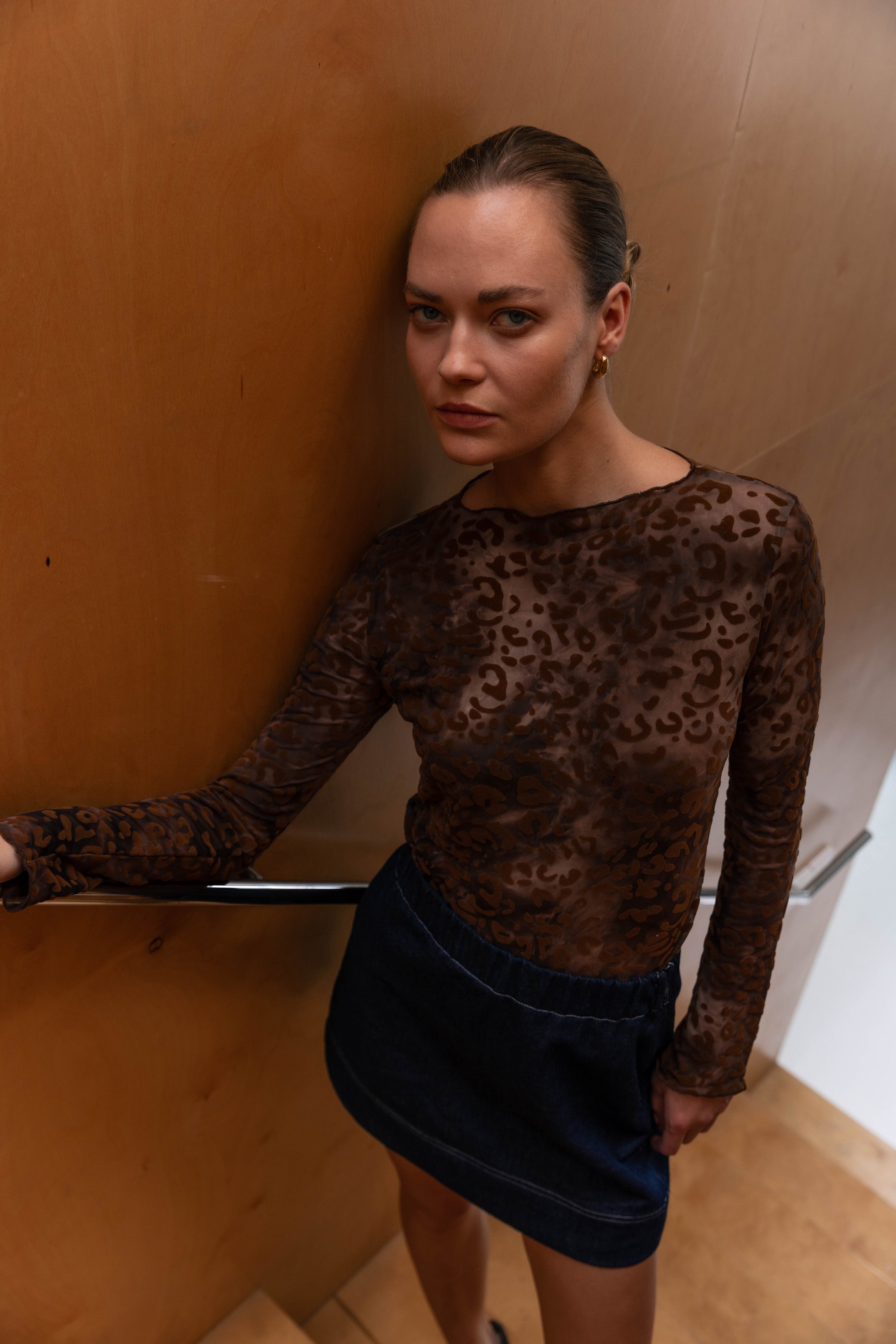 Gigi Top - Brown Leopard