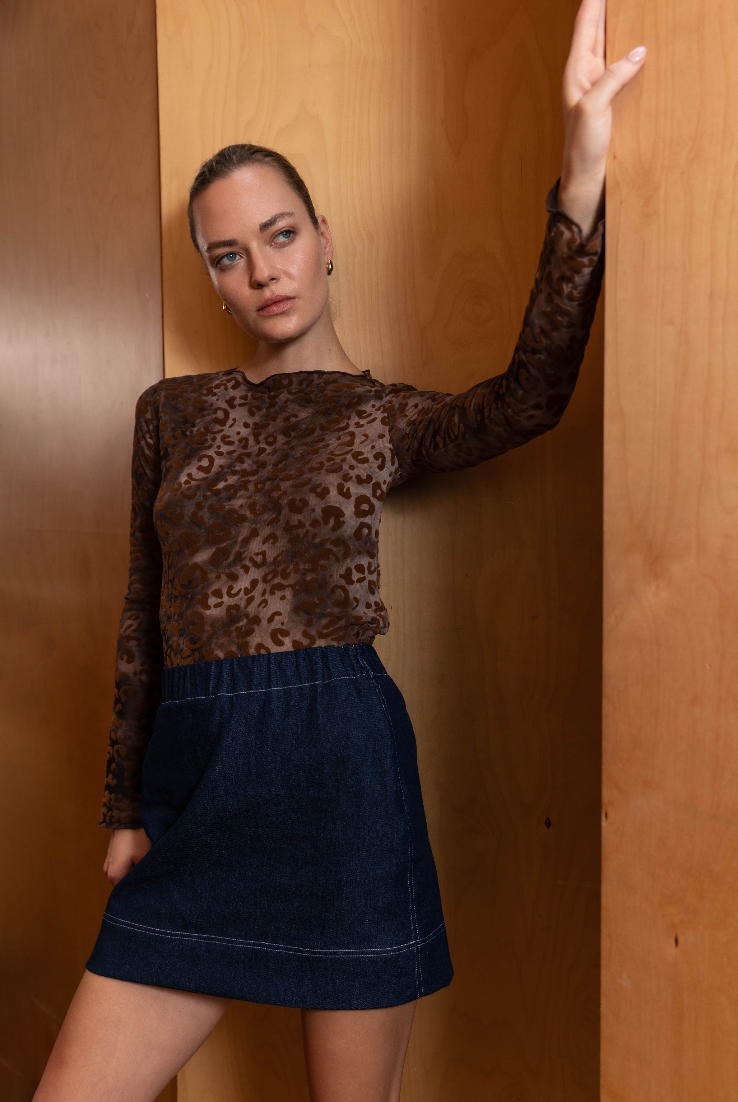 Gigi Top - Brown Leopard