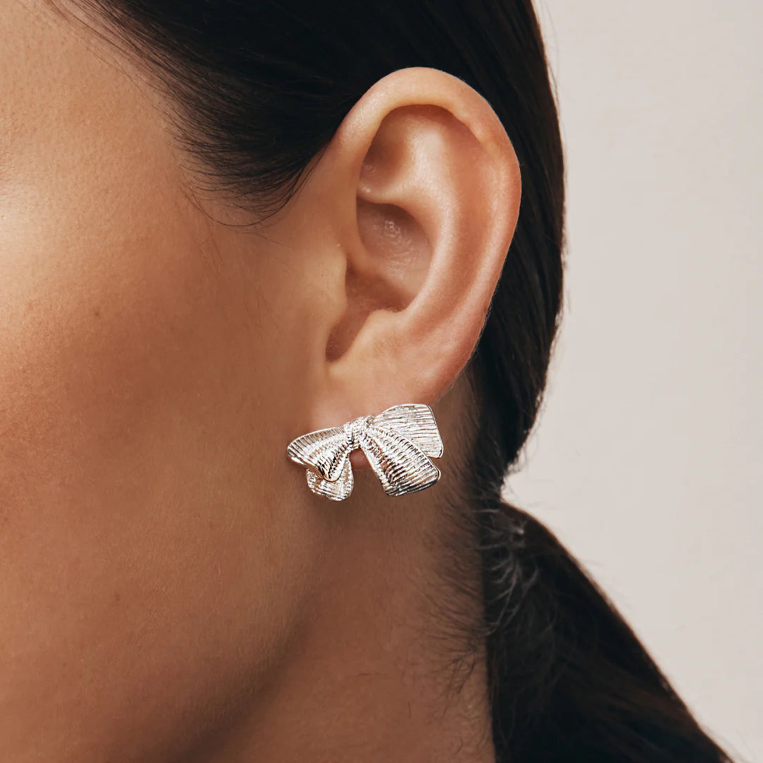 Gimme - Zara Bow Silver Earrings