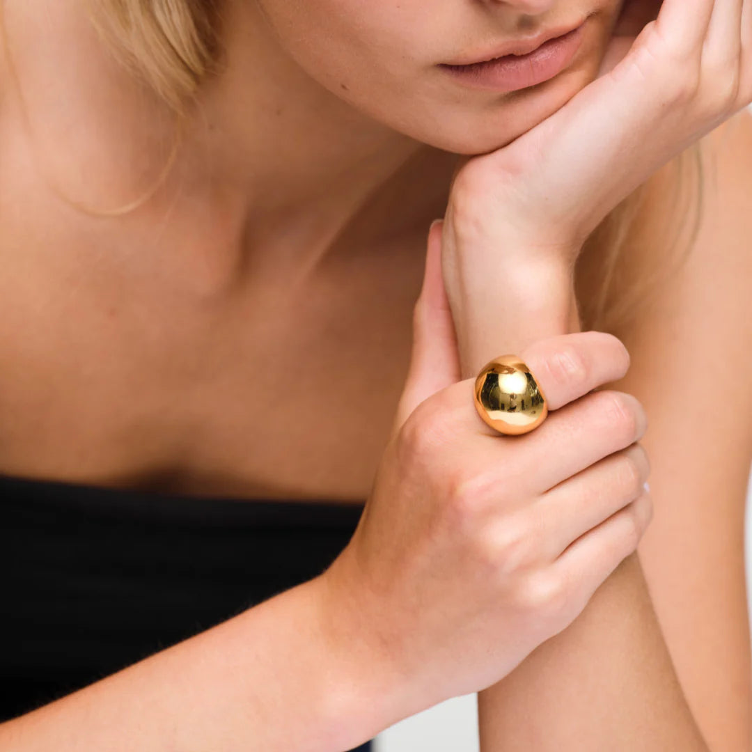 GIMME - Luna Dome Ring - Gold - Size 7