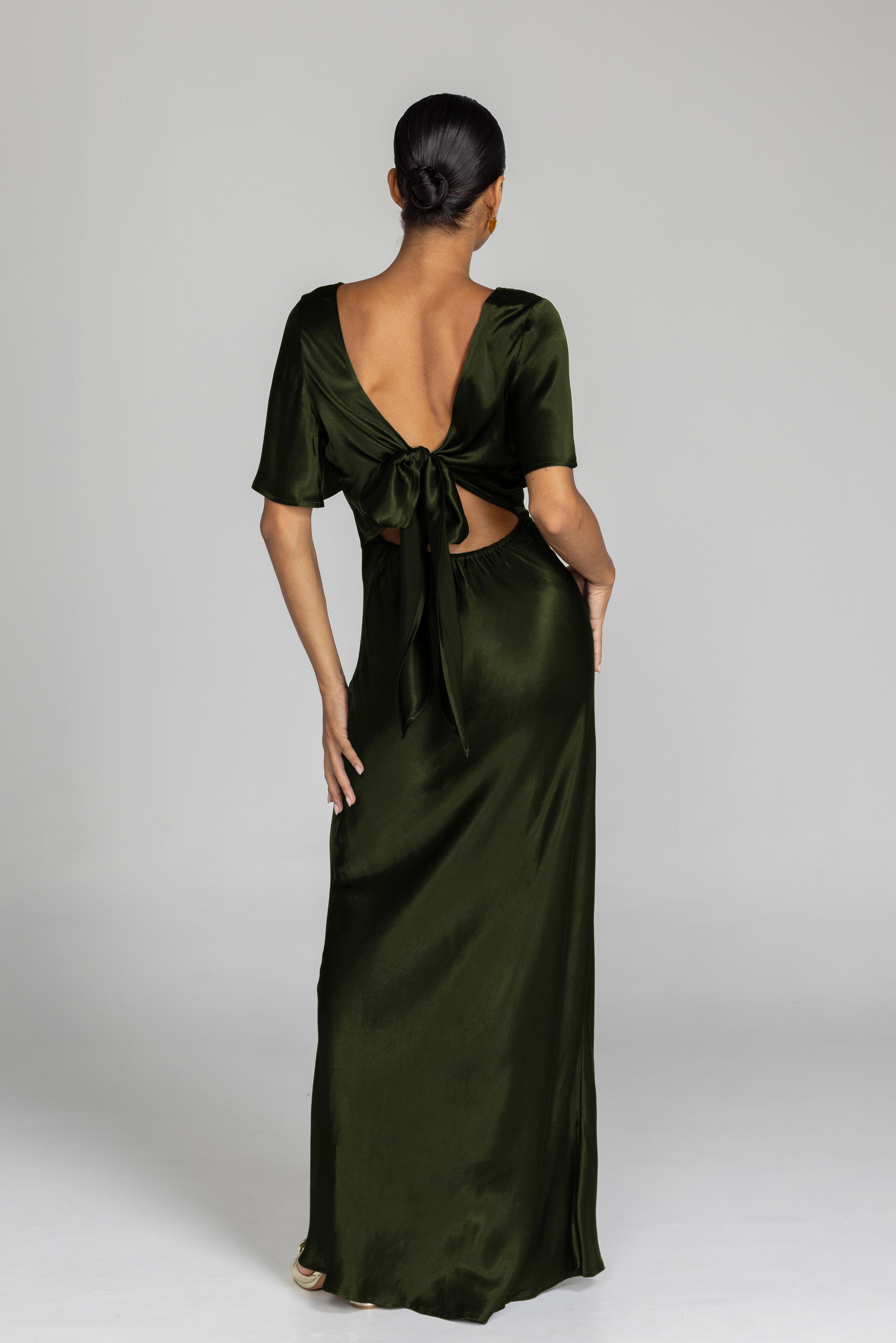 PRE-ORDER Golden Hour Dress - Dark Olive