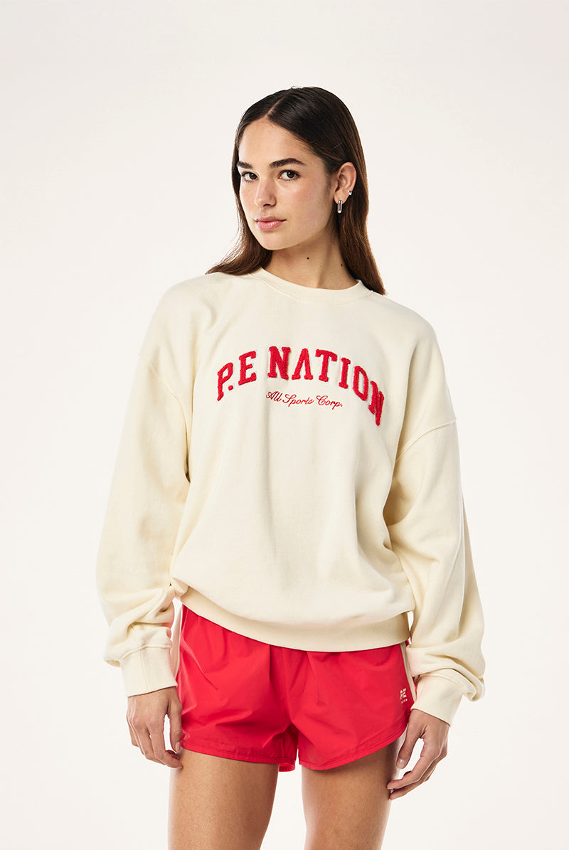 P.E Nation - Heritage Sweat - Whisper White