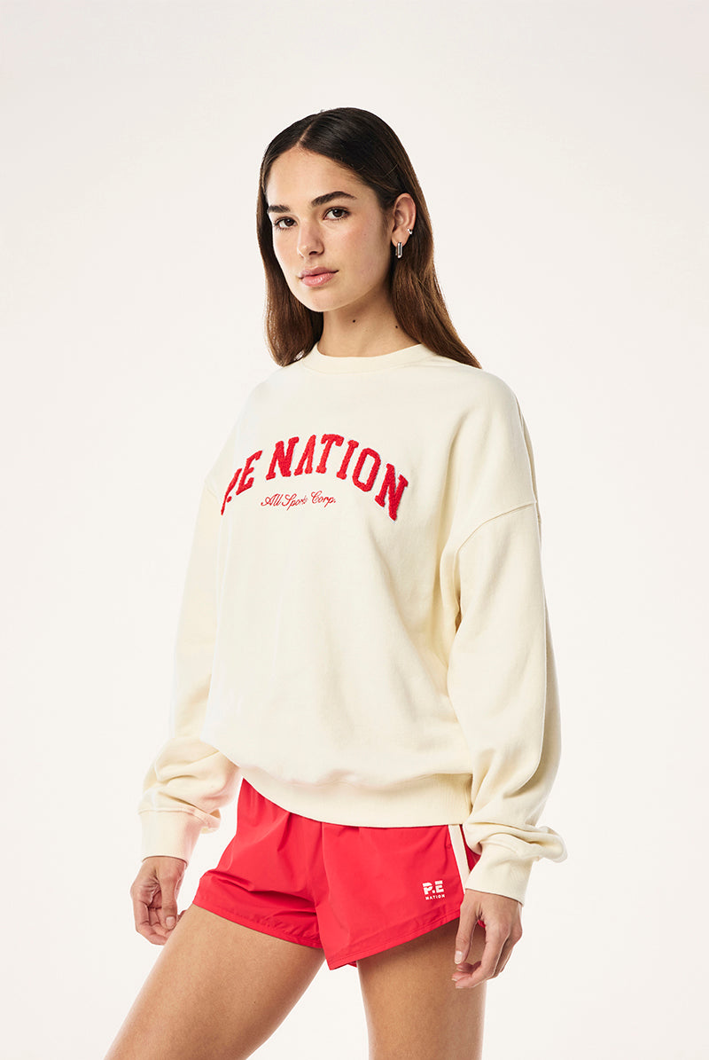 P.E Nation - Heritage Sweat - Whisper White