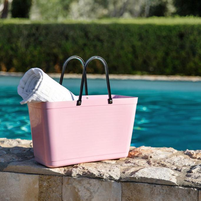 Hinza - Green Plastic Bag - Dusty Pink