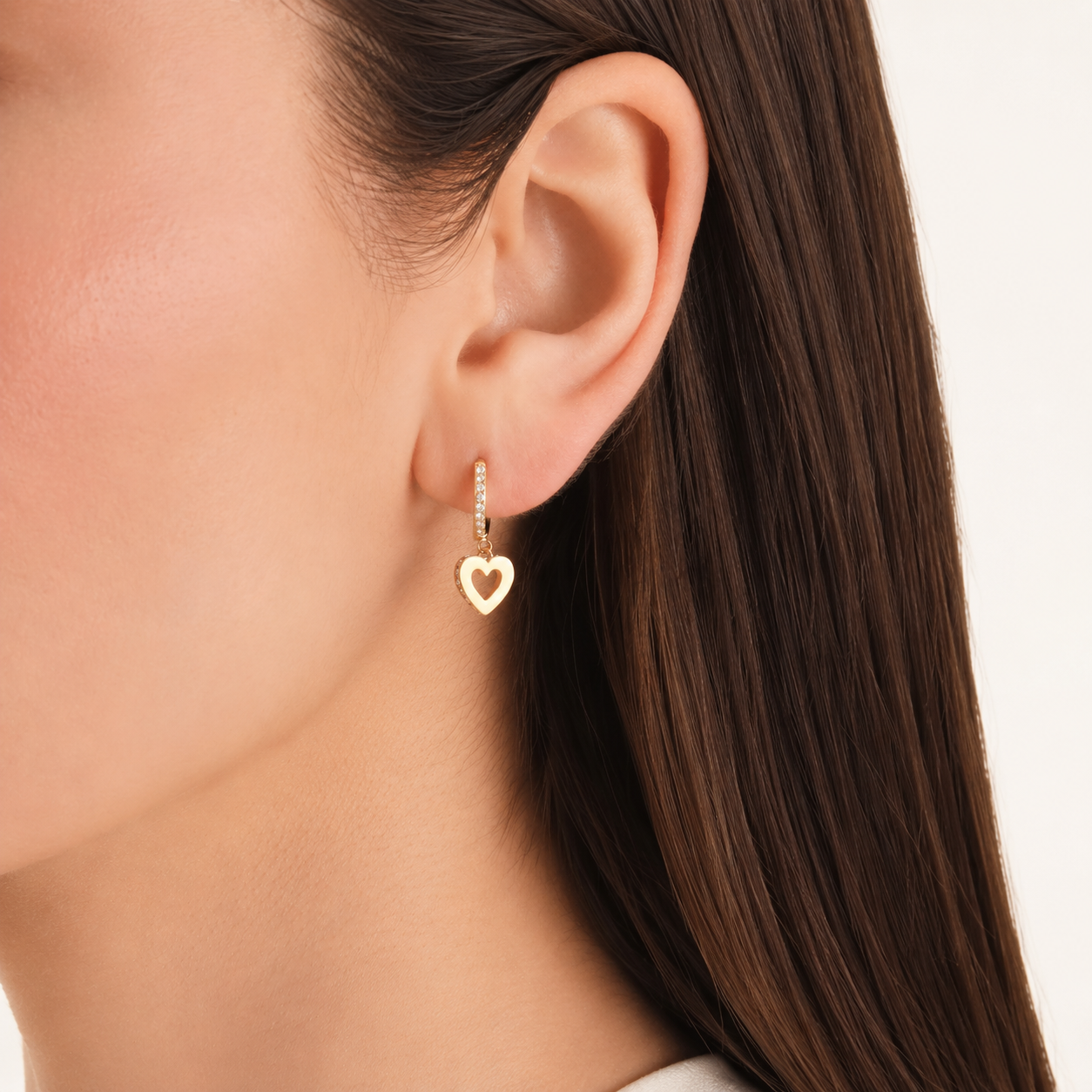 Rosefield - Hollow Heart Hoops - Gold