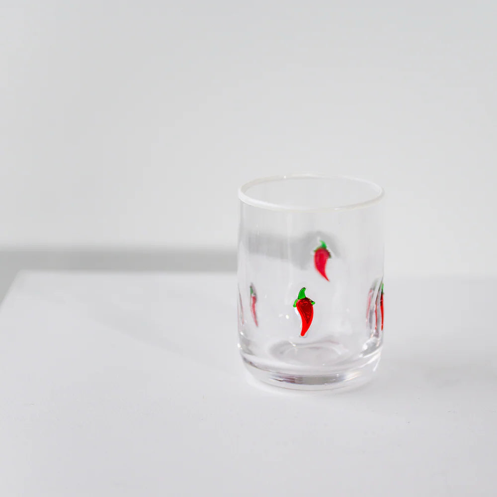 Home Lab - Chilli Icon Glass - Set of 4