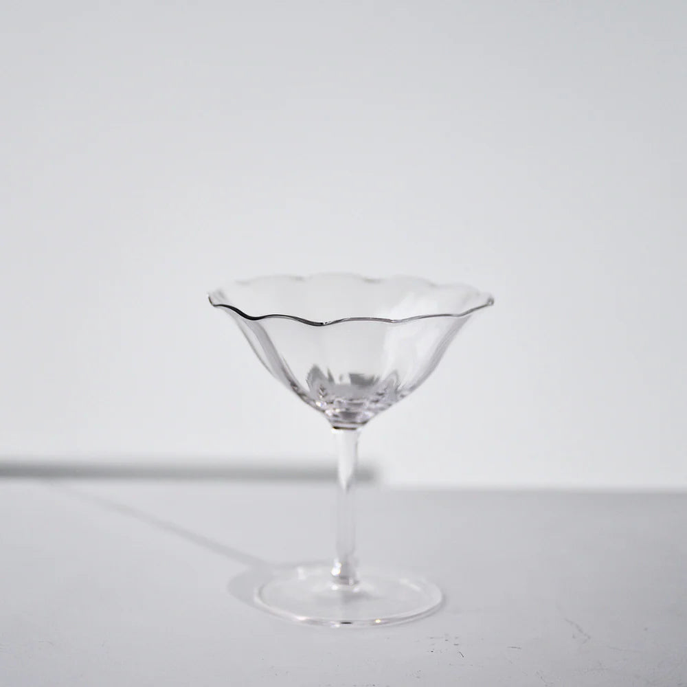 Home Lab - Fleur Cocktail Coupe - Set of 4 Clear