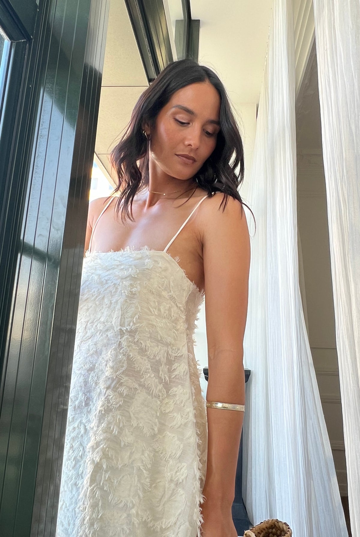 Stay Close Textured Cami | Ivory