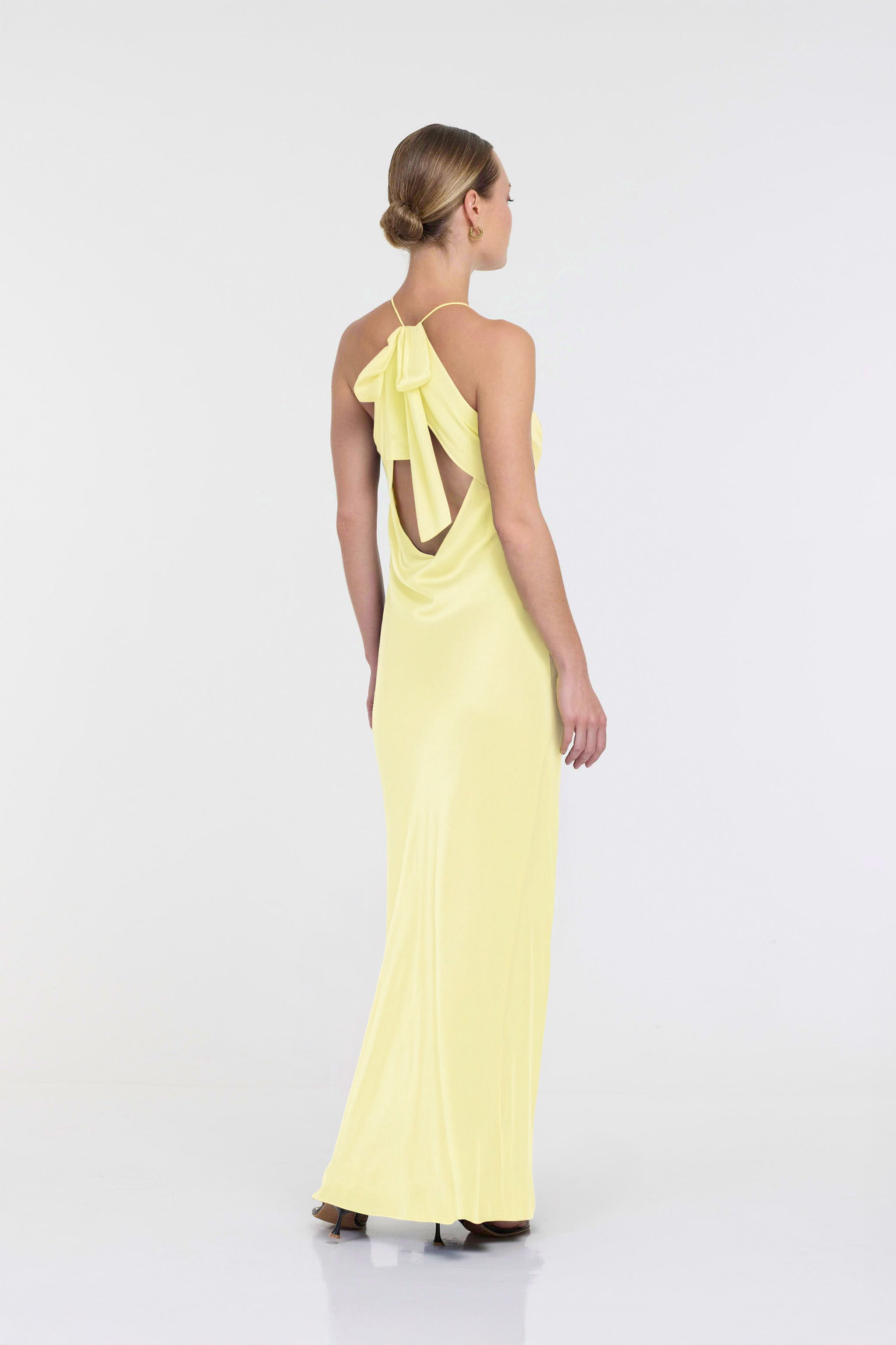 Into Love Halter Maxi - Lemon