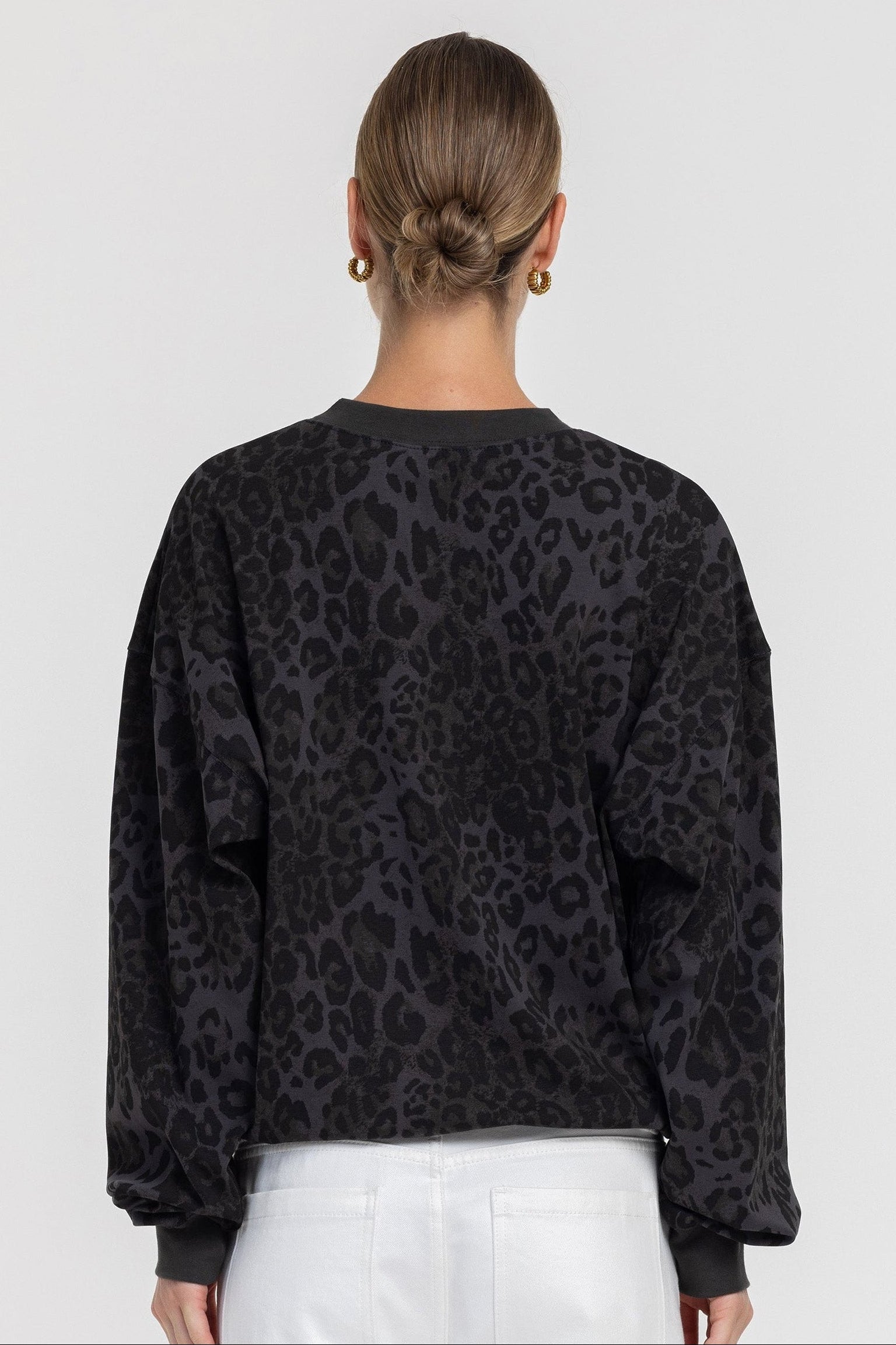 Into You Sweater - Leopard Grey