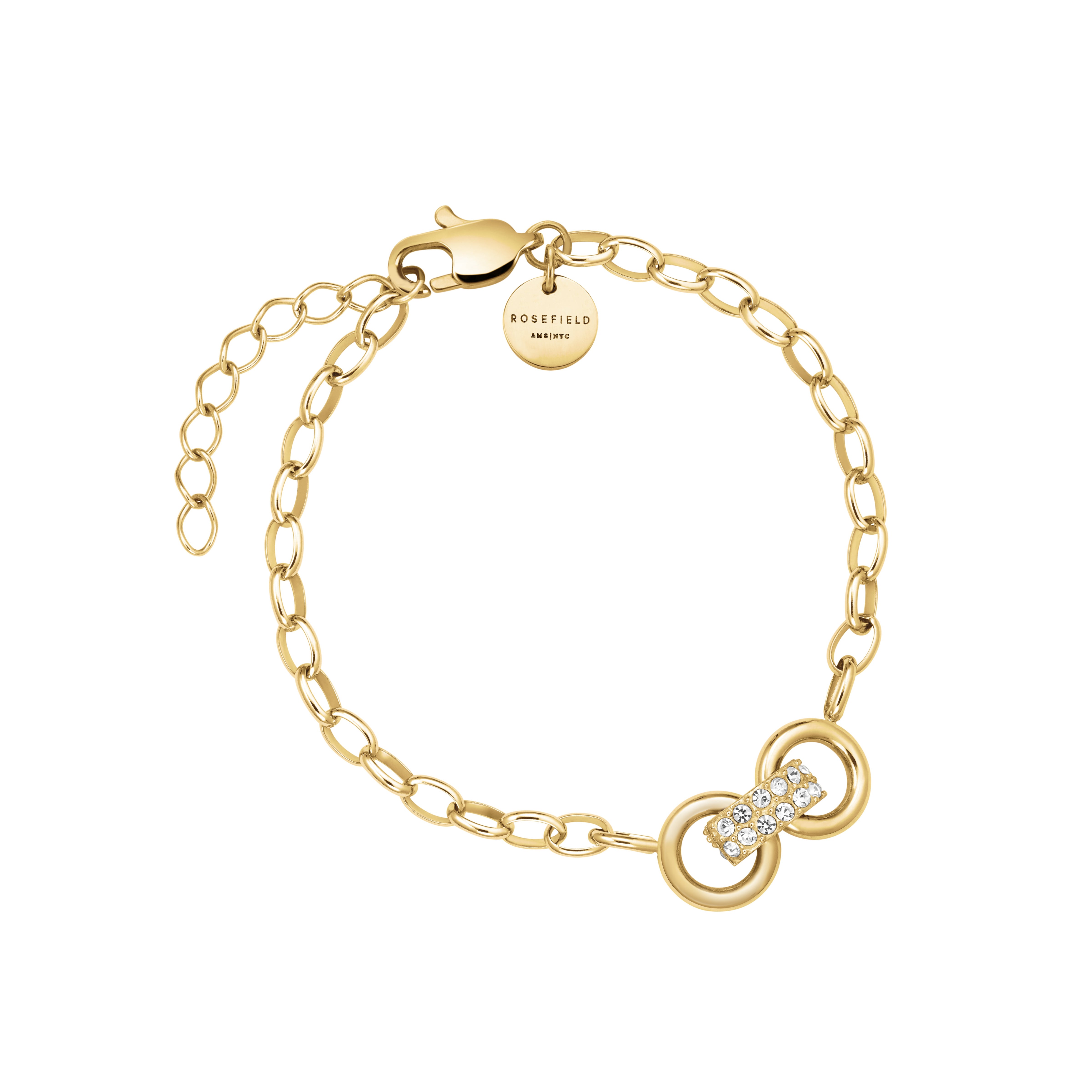 Rosefield Chunky Bow Link Studs Bracelet - Gold