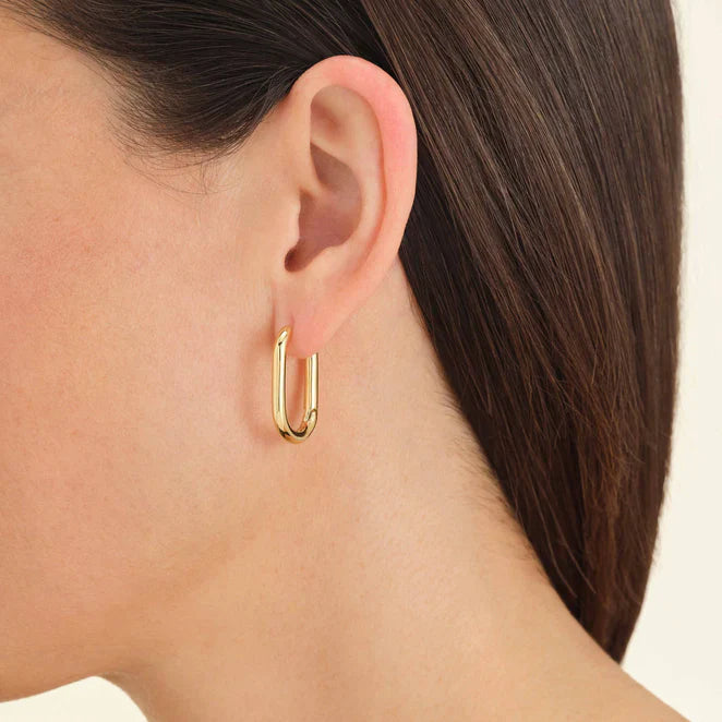 Rosefield Large Oval Hoops - Gold