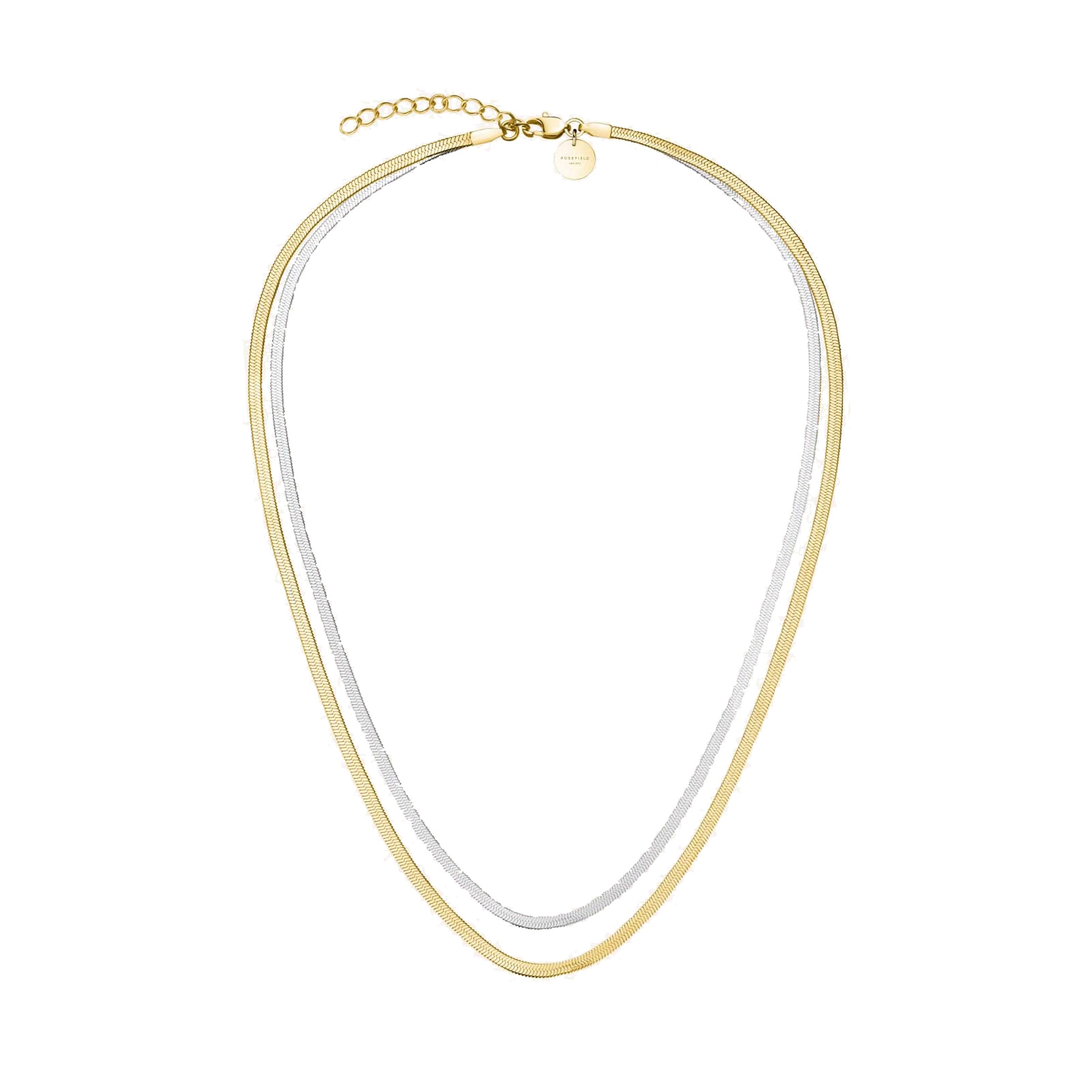 Rosefield - Duotone Snake Necklace - Gold/Silver
