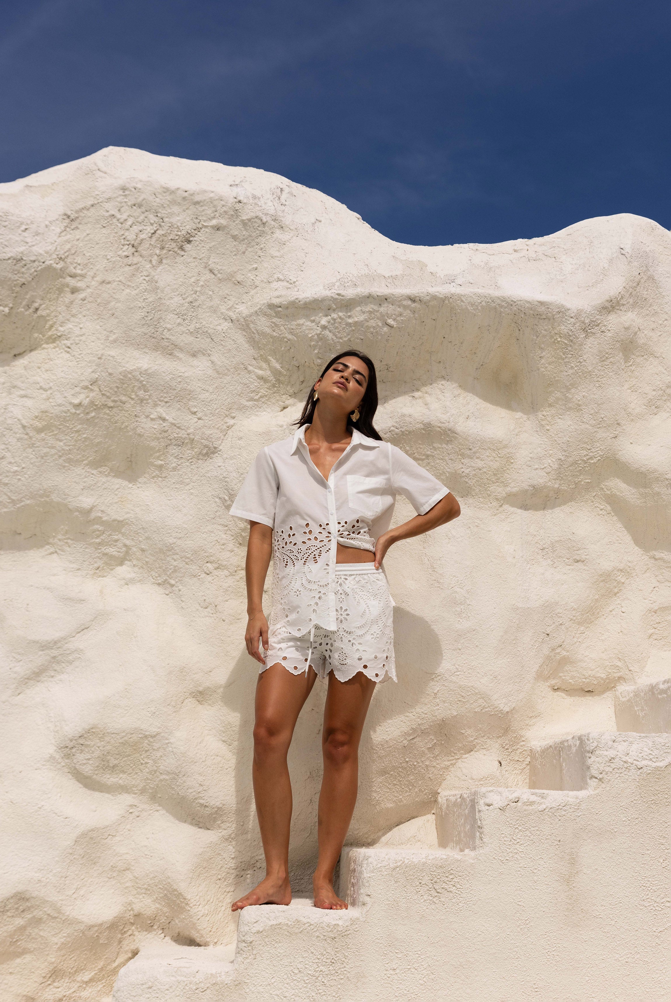 Felix Shirt - White Anglaise