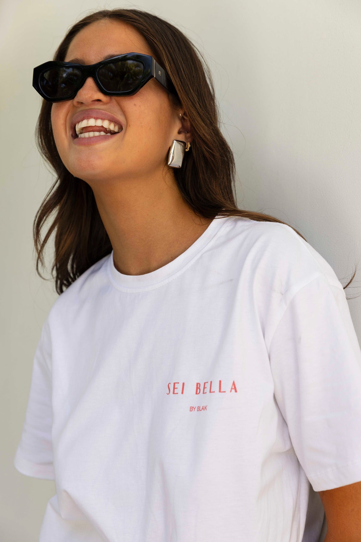 It Made Sense Tee | White w Red Text | Sei Bella by BLAK | PRE-ORDER