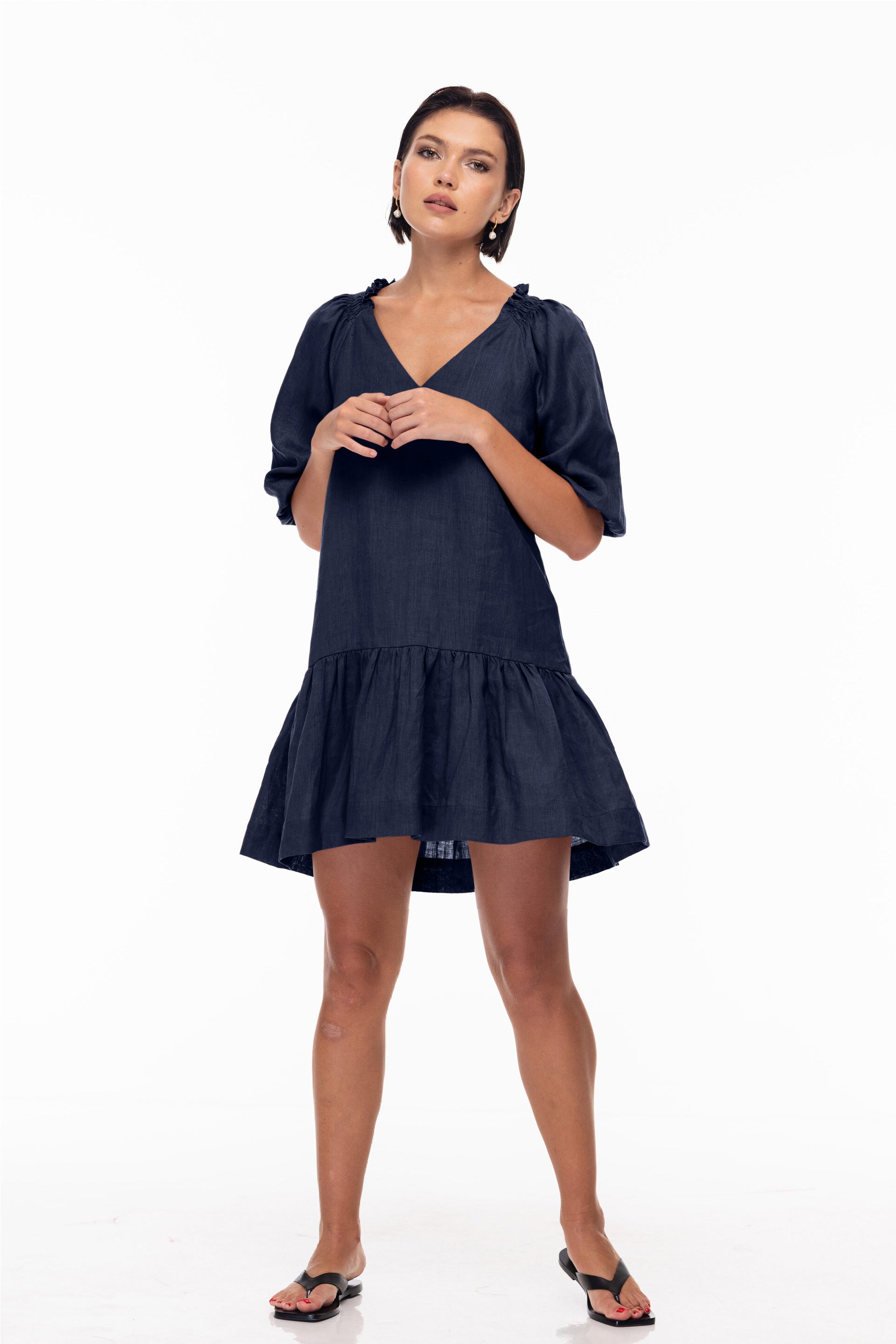 Keep Every Promise Mini Dress -  Navy