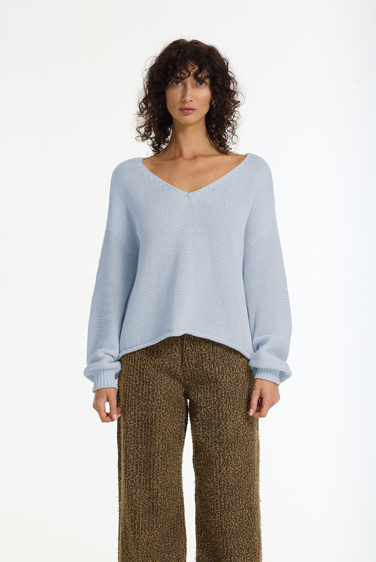 Keep Me Close Cotton Yarn Sweater | Becky Blue | PRE-ORDER