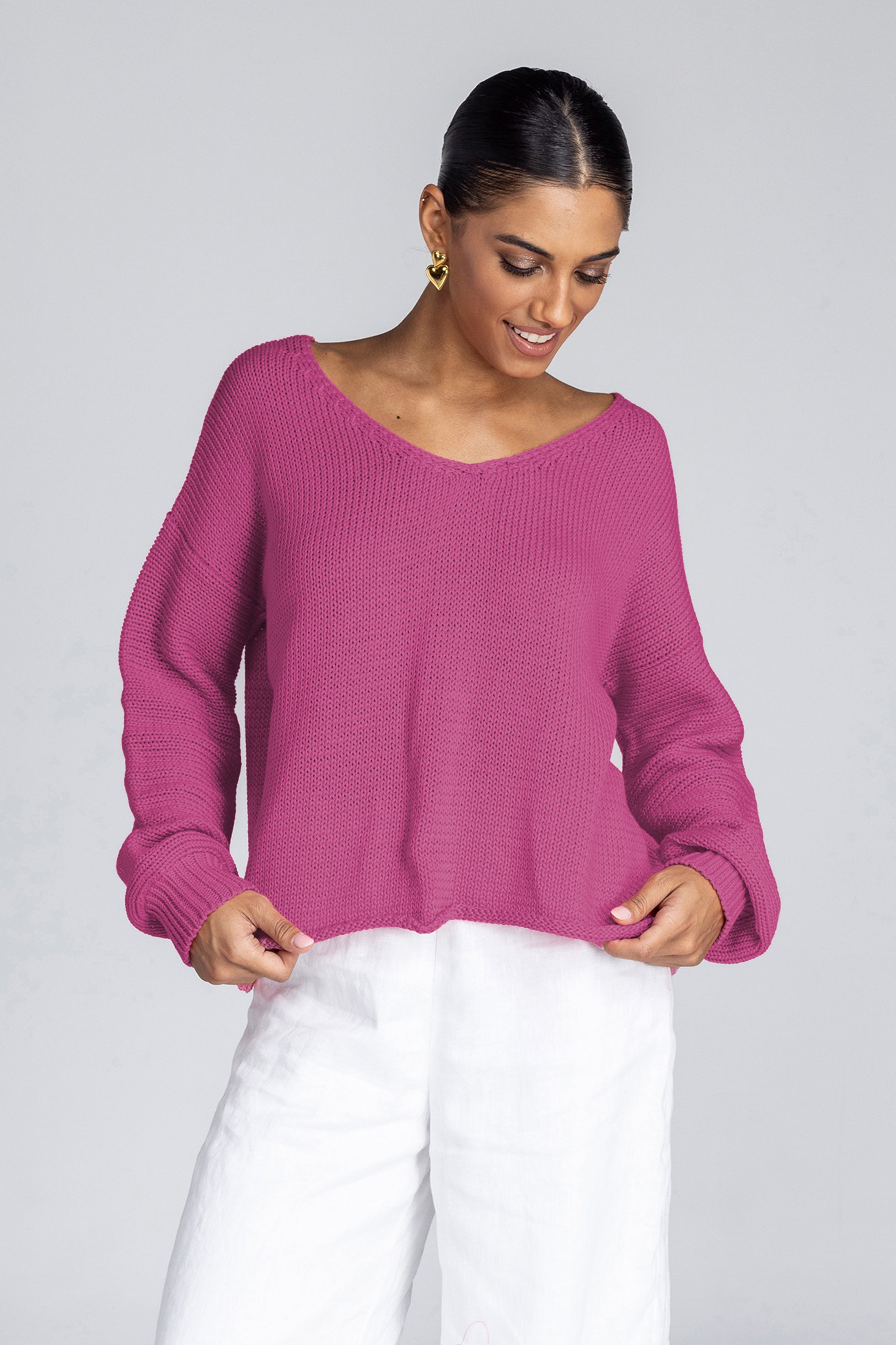 Keep Me Close Sweater - Deep Rosewater