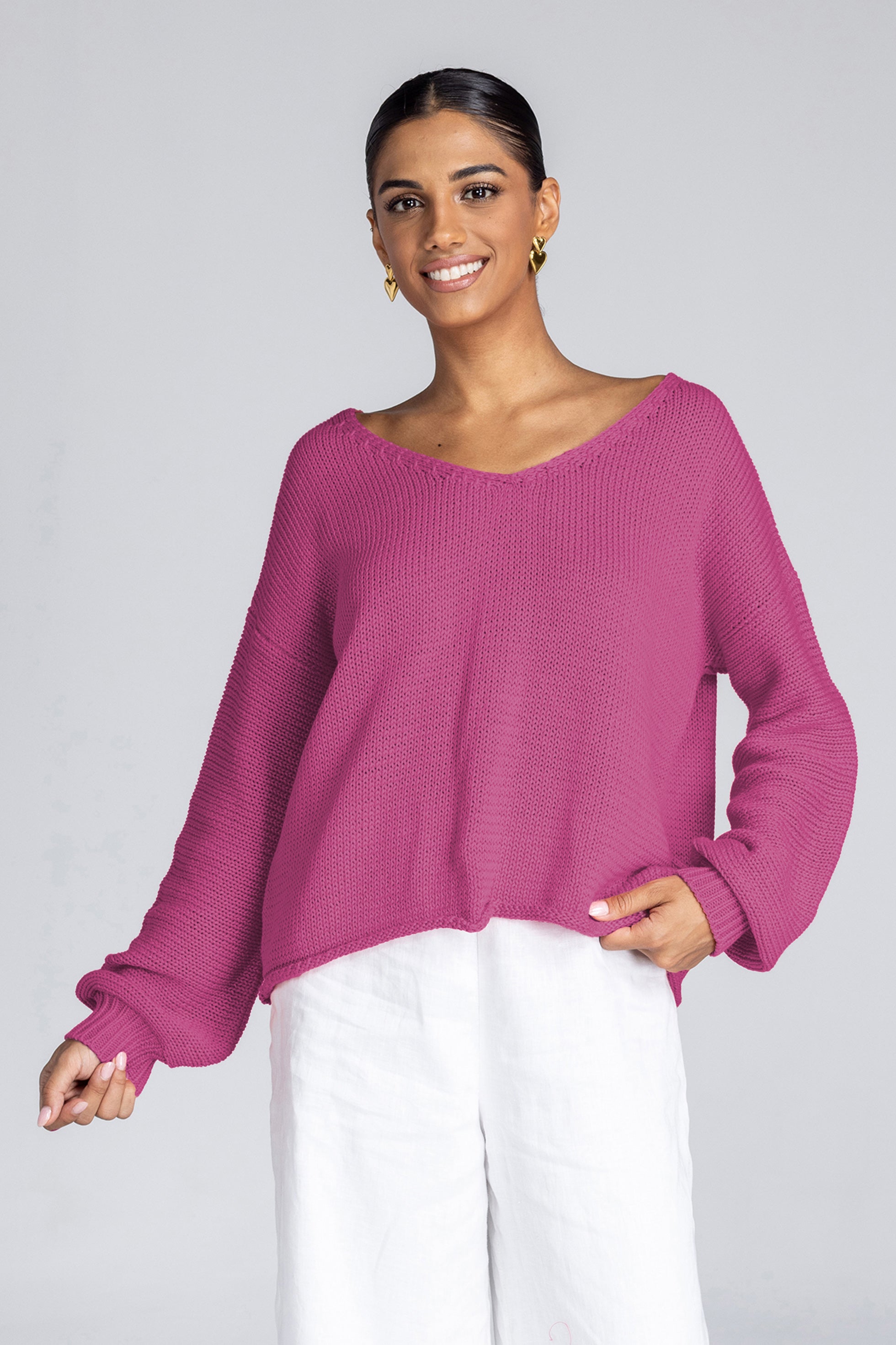Keep Me Close Sweater - Deep Rosewater