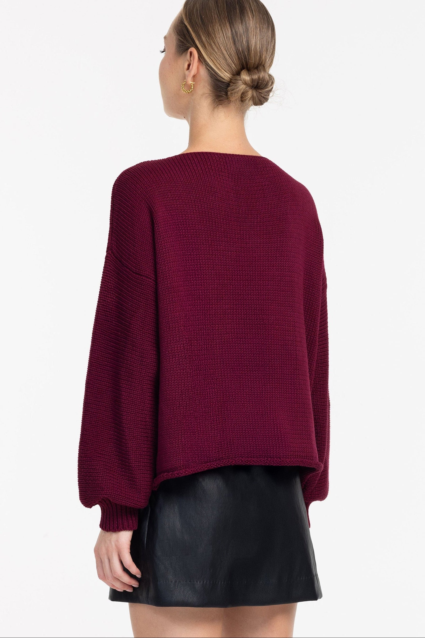 Keep Me Close Sweater - Burgundy