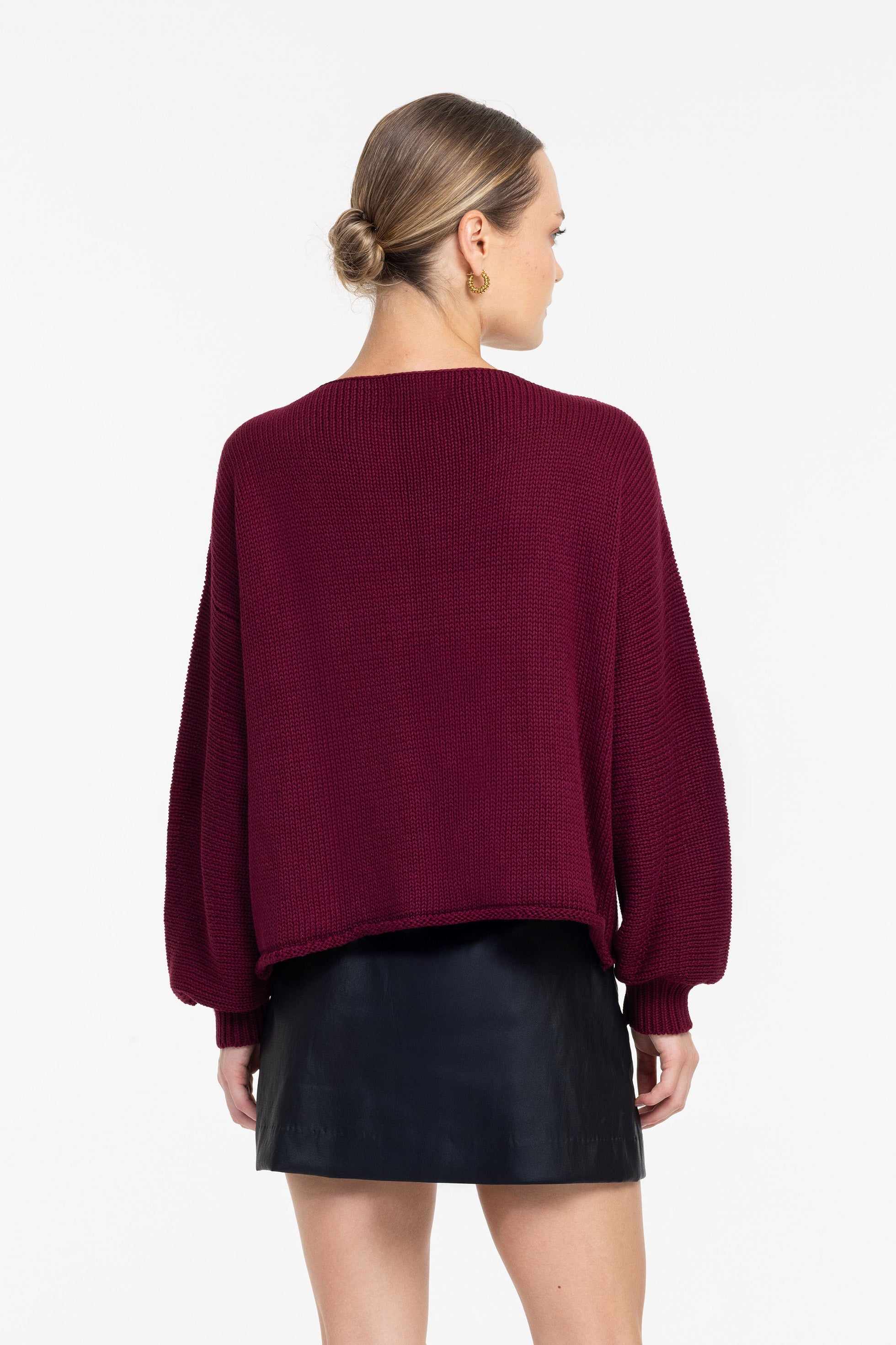 Keep Me Close Sweater - Burgundy