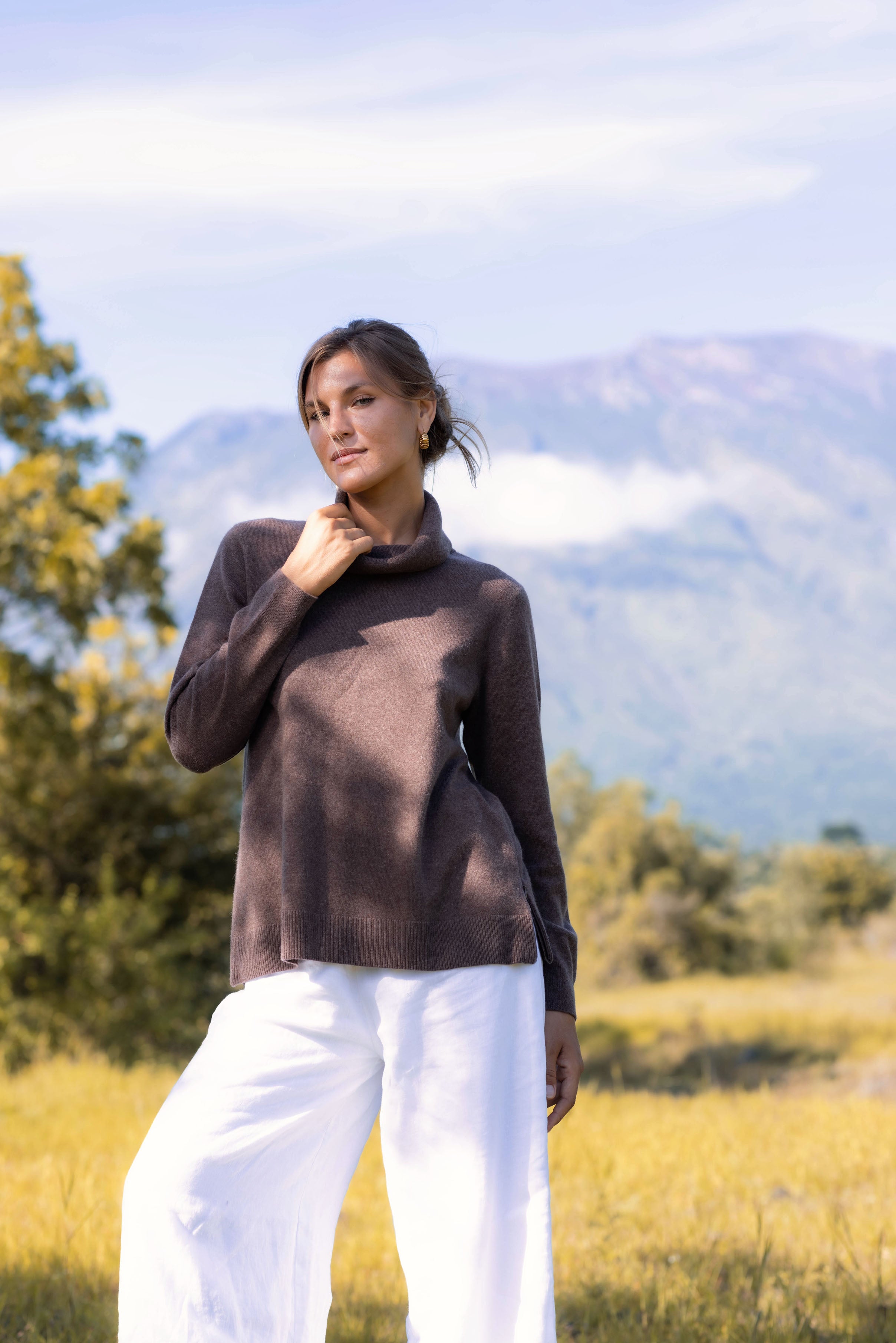 Kendra Sweater - Chocolate Marle