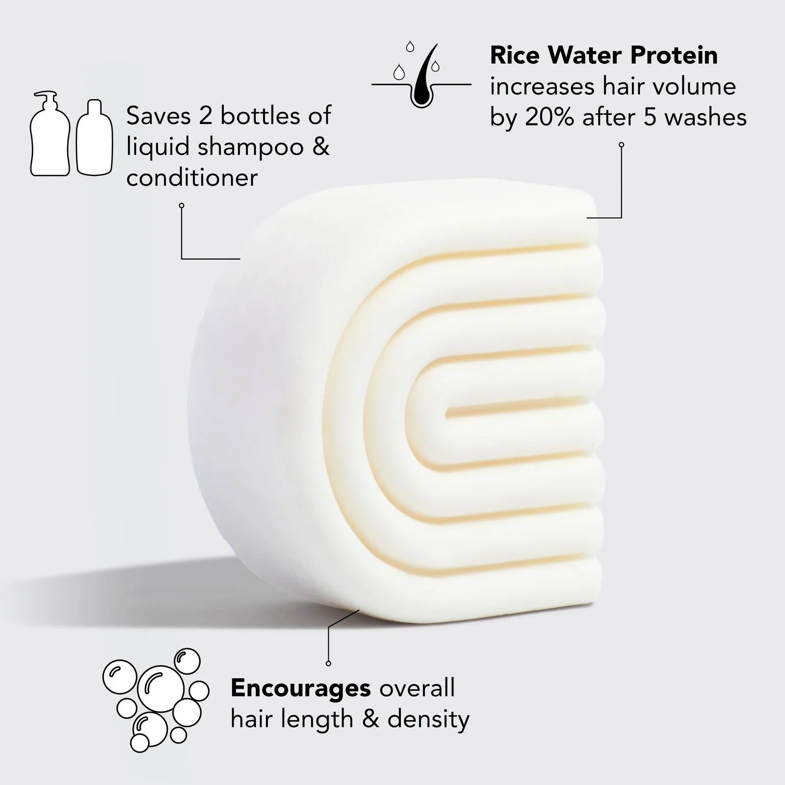 Kitsch Rice Water Conditioner Bar - For Hair Growth