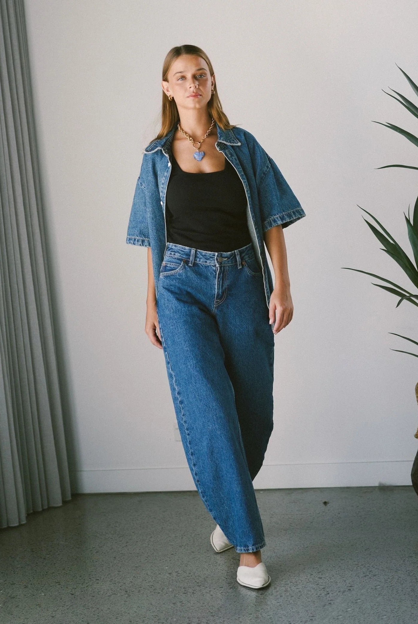 Dr Denim - Nanci Mid Barrel - Stream Mid Retro