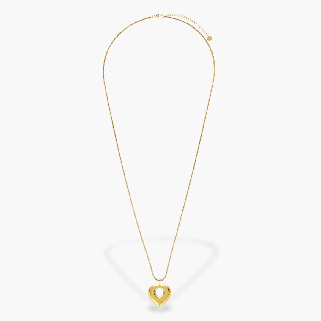 GIMME - Lisa Puffy Heart Necklace - Gold
