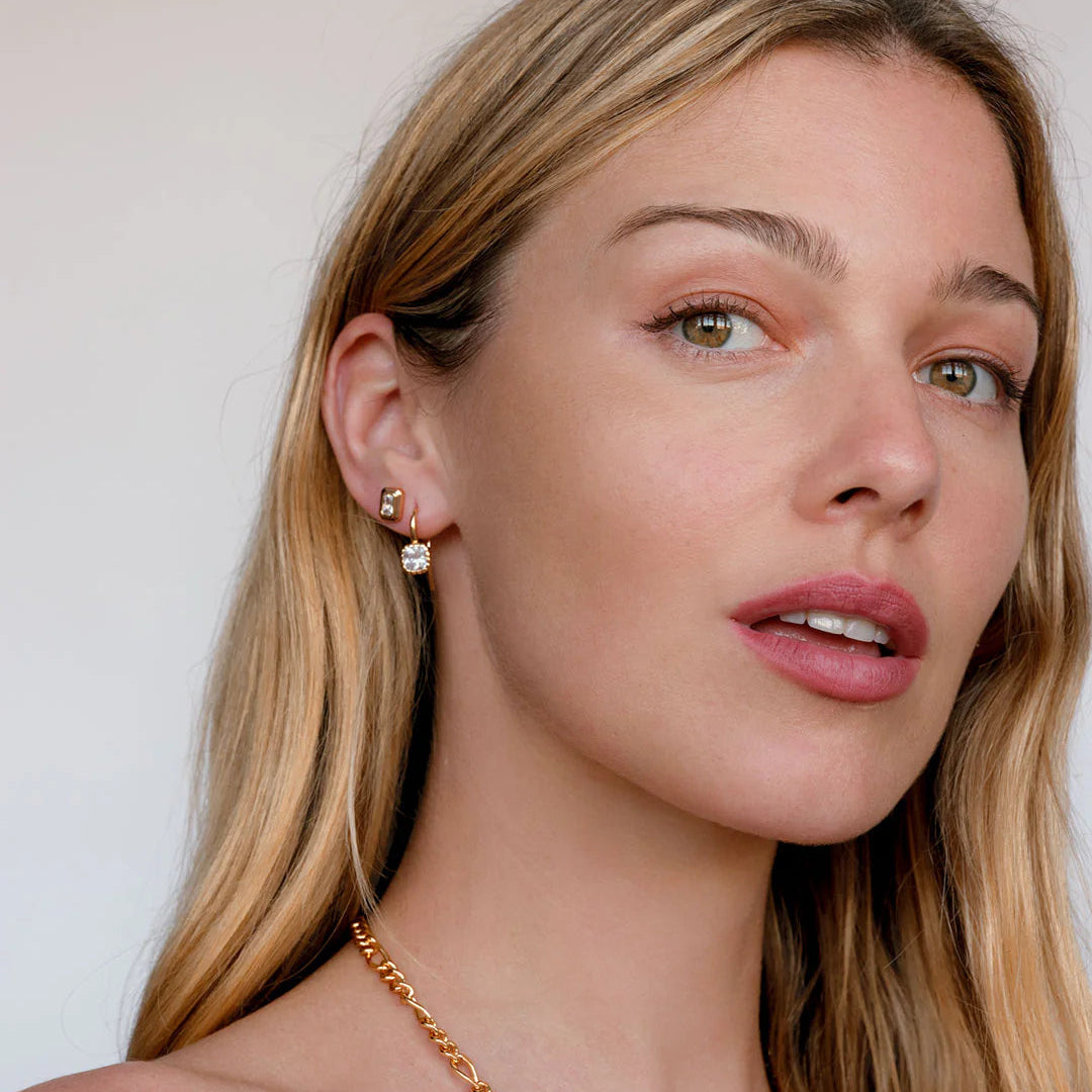 Luv AJ - The Classique Cushion Hook Earrings - Gold