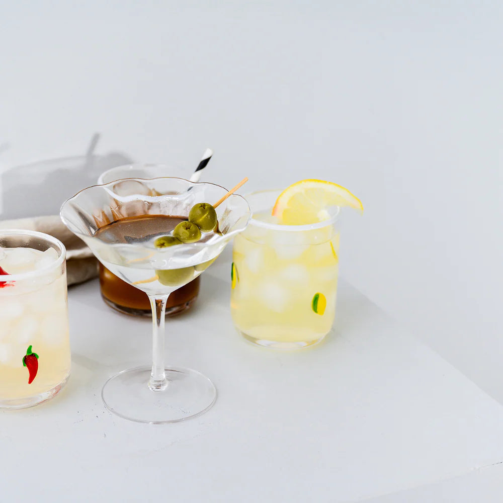 Home Lab - Lemon Icon Glass - Set of 4