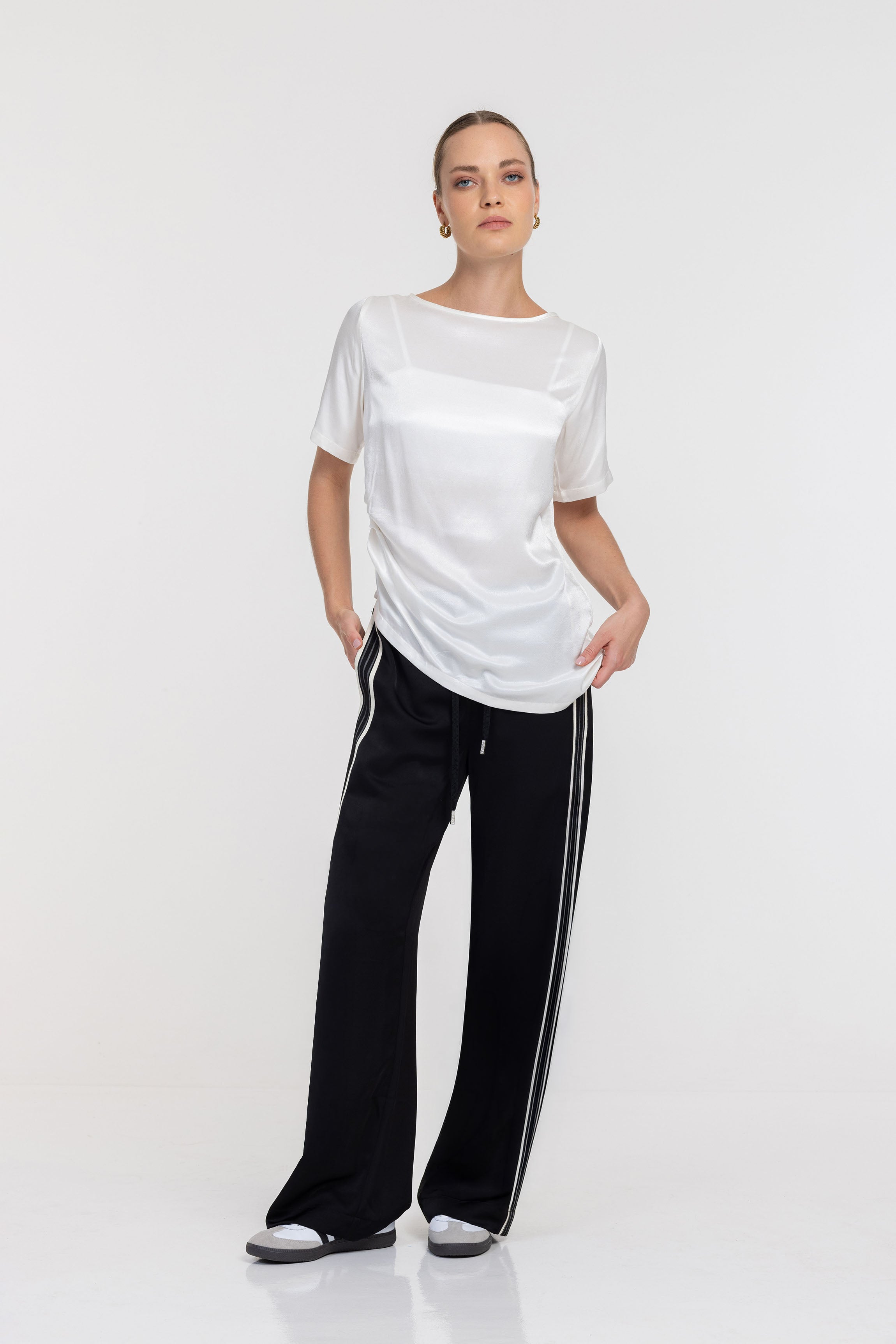PRE-ORDER Diego Pant - Black with Black/Sheer Trim