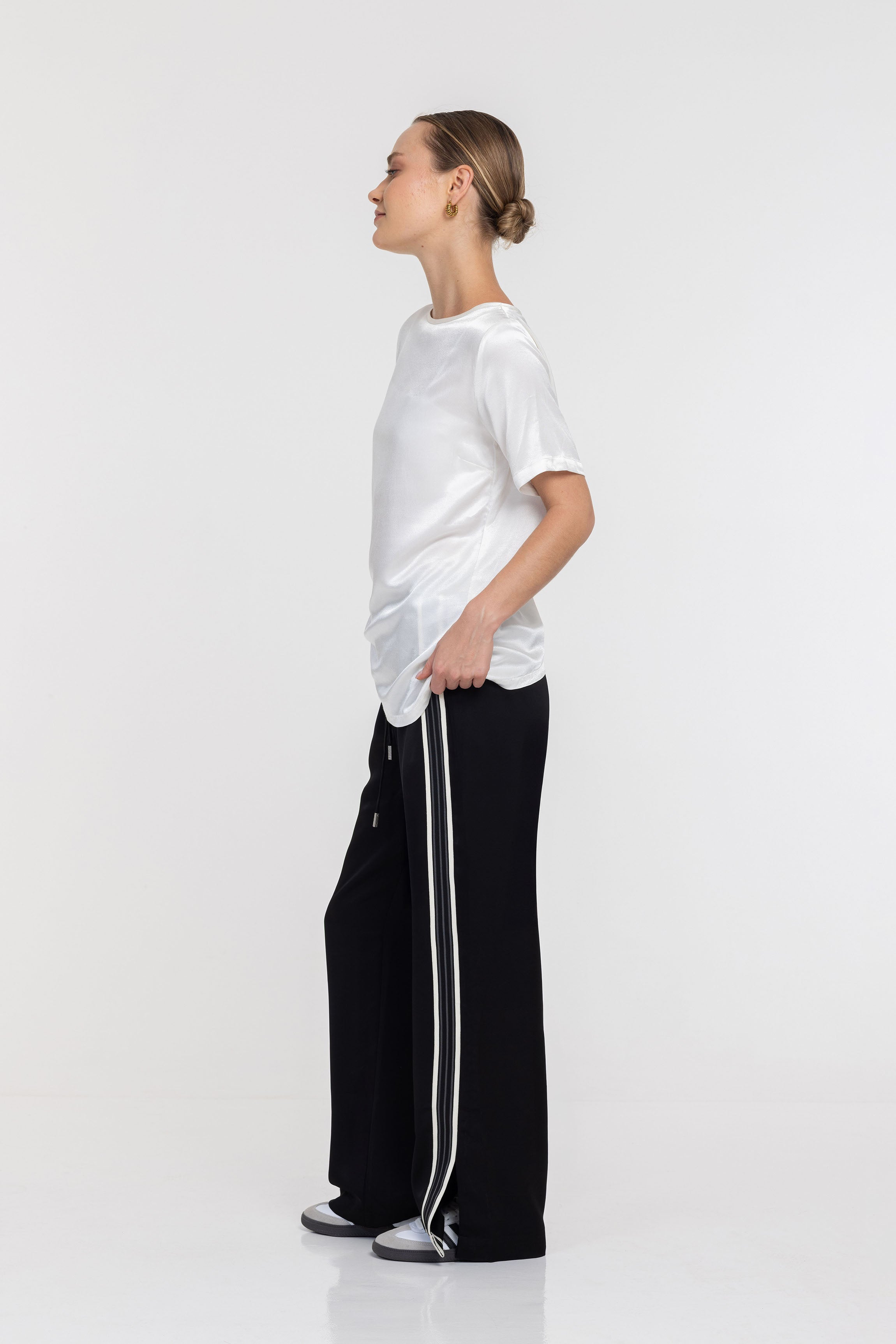 PRE-ORDER Diego Pant - Black with Black/Sheer Trim