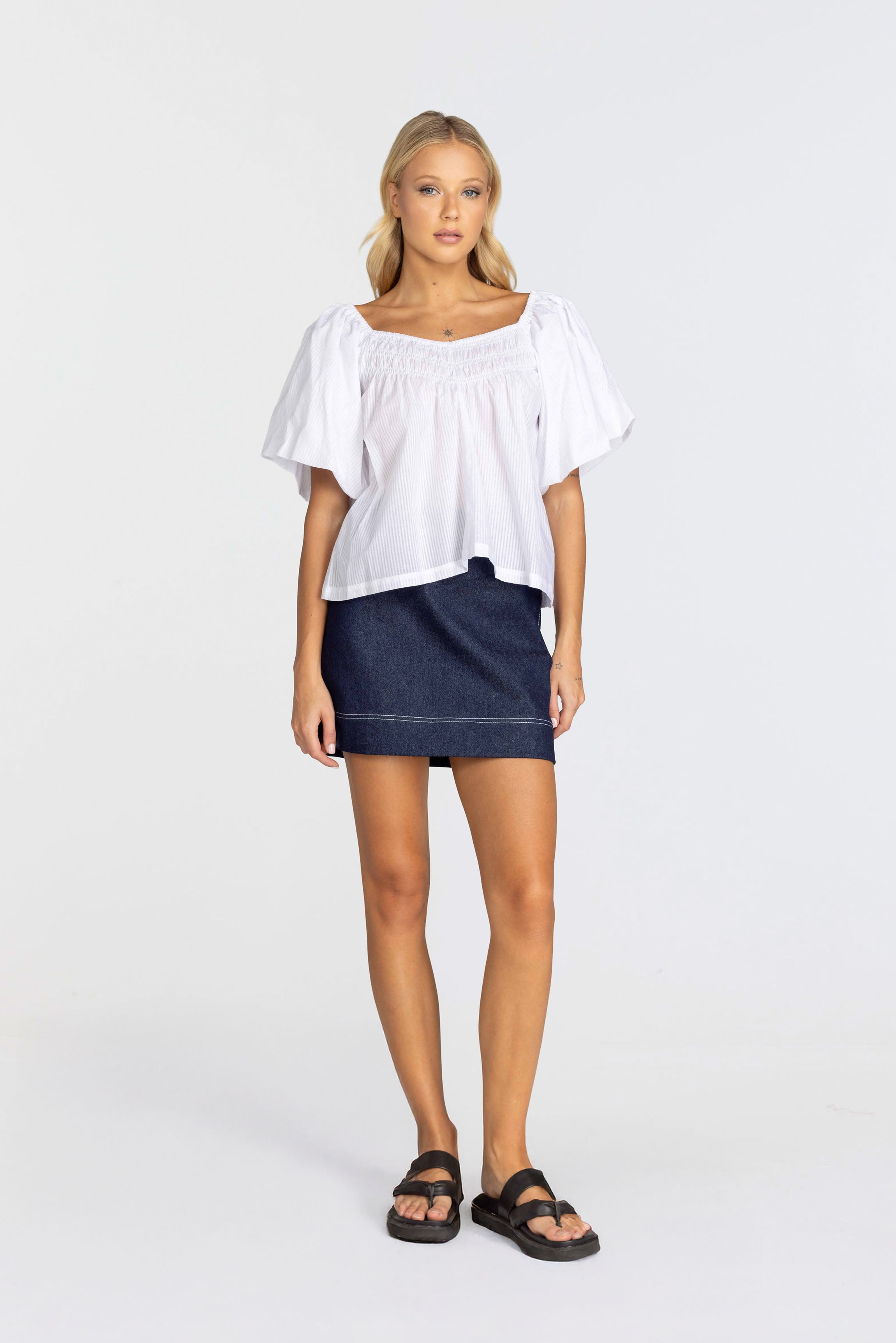 Lost In A Dream Mini - Navy with White Stitching