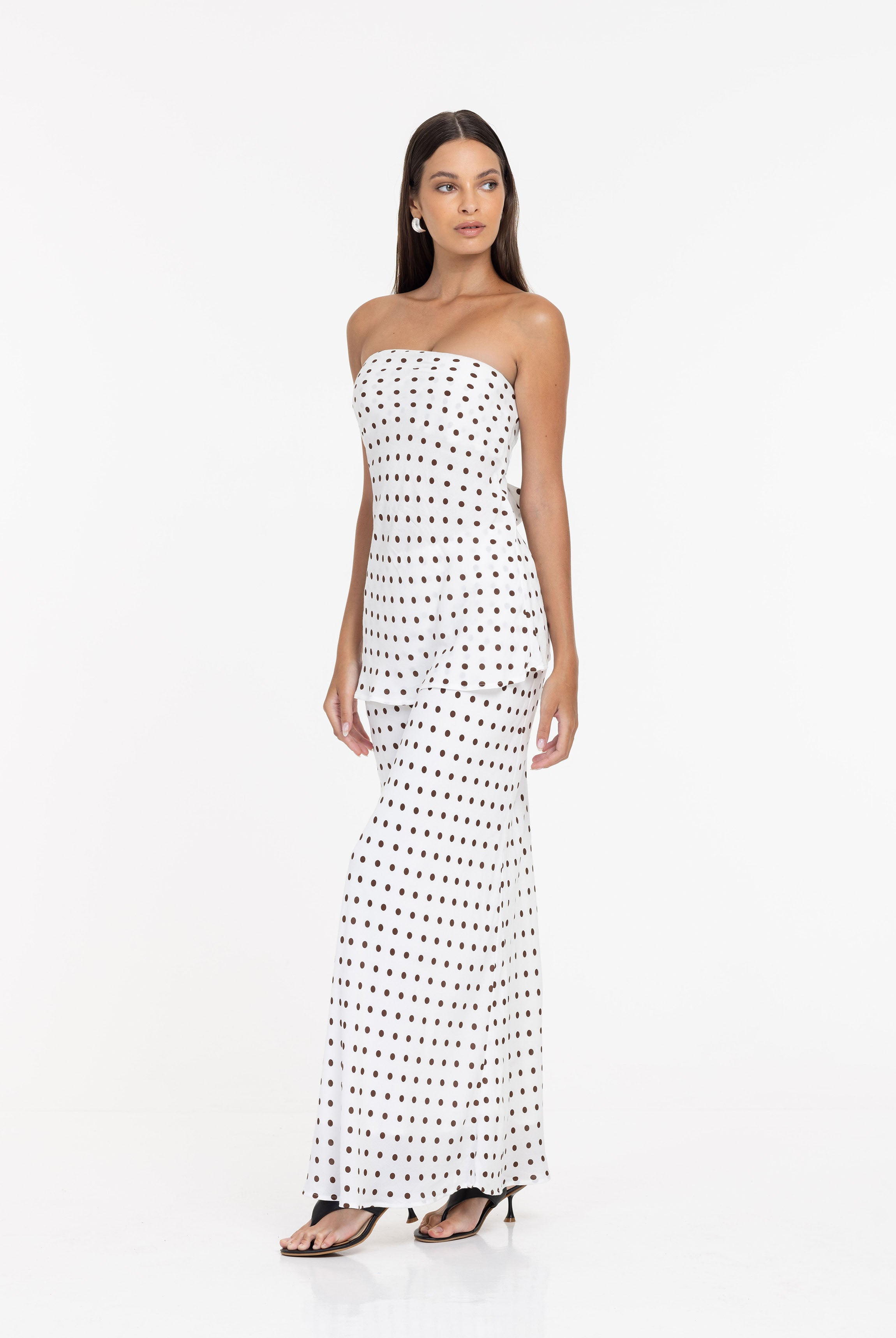 Saturday Skirt - Ivory with Chocolate Spot